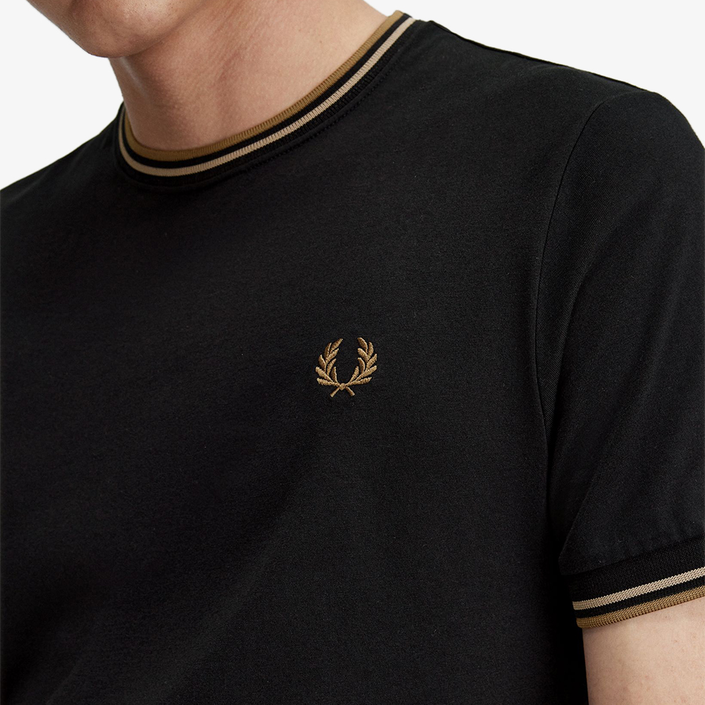 프레드페리 트윈 팁 티셔츠 블랙(Fred Perry Twin Tipped T-Shirt Black/Warm Stone/Shaded Stone) - 6