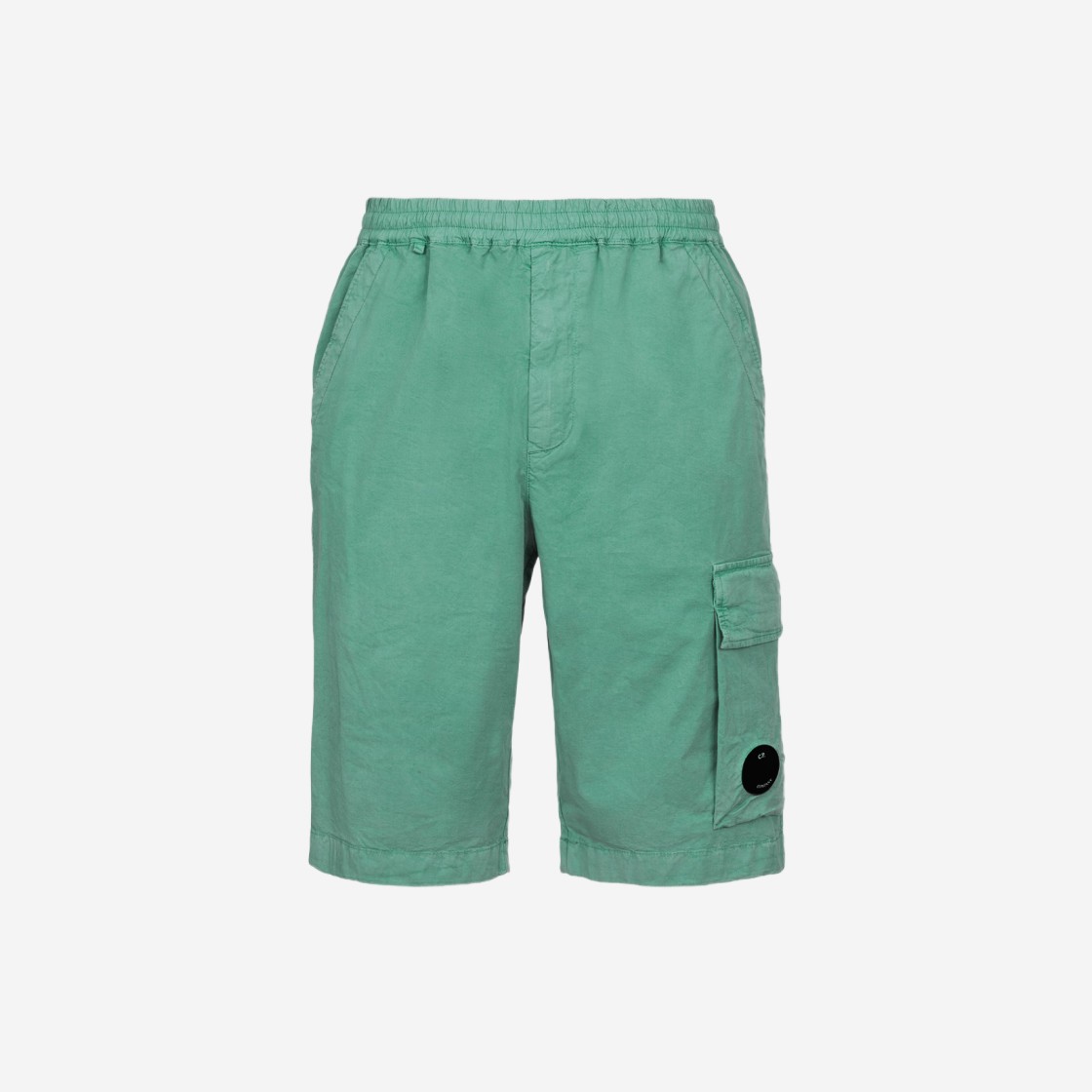 C.P. Company Twill Stretch Shorts Frosty Spruce Green - 23SS 상세 이미지 1