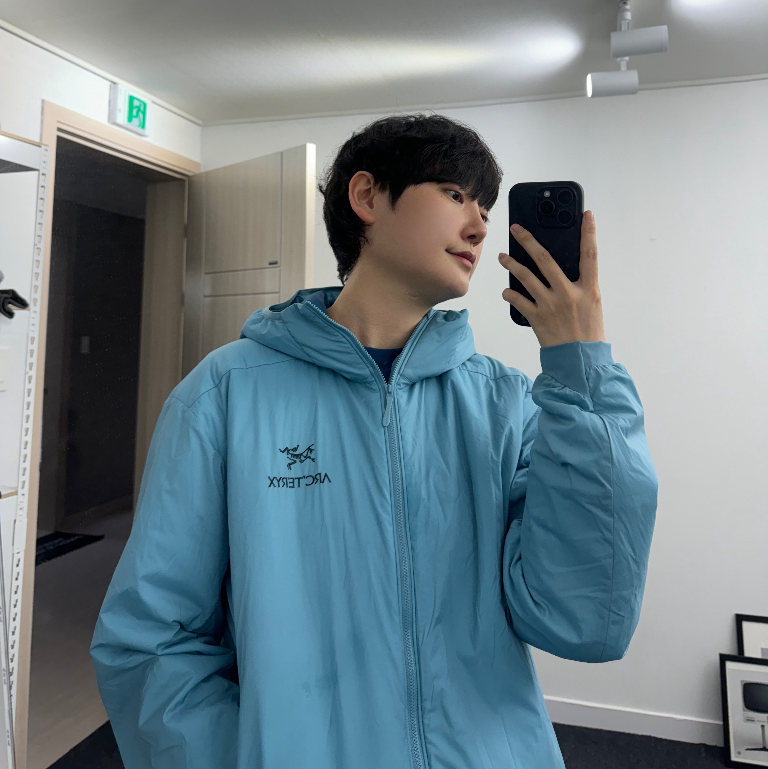 Arc'teryx Atom LT Hoody Solace 착용 스타일