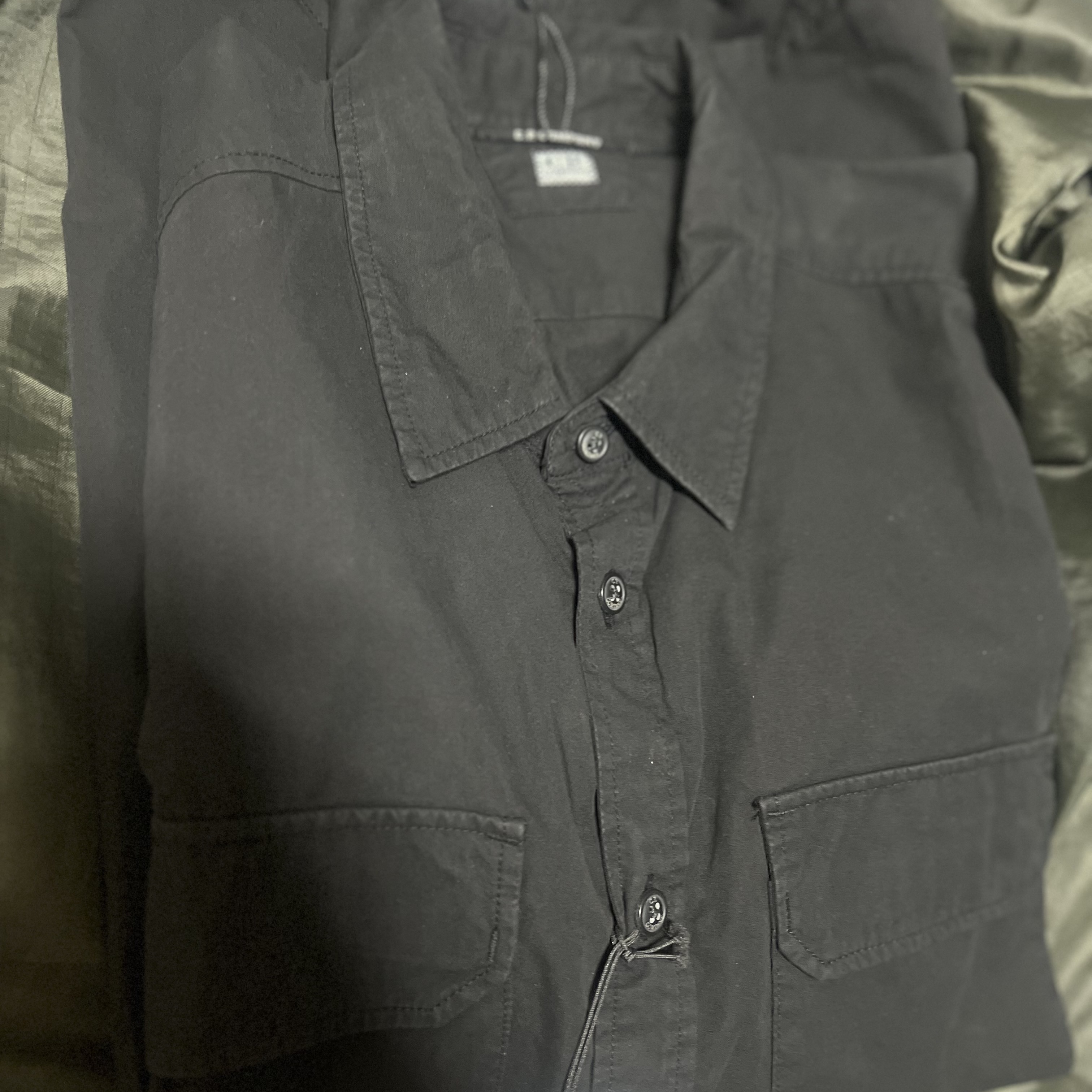 C.P. Company Gabardine Shirt Black - 23SS 착용 스타일