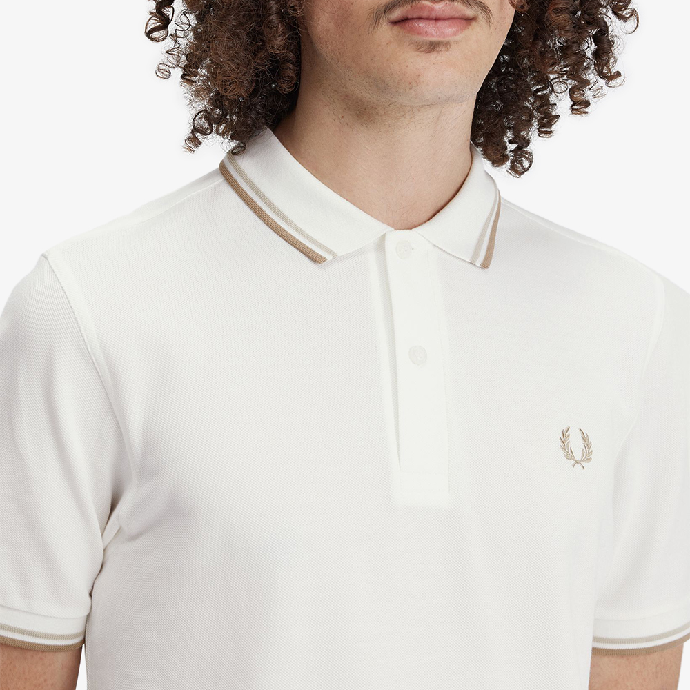 프레드페리 M3600 트윈 팁 프레드페리 셔츠 스노우화이트/오트밀/웜스톤(Fred Perry M3600 Twin Tipped Fred Perry Shirt Snow White/Oatmeal/Warm Stone) - 5