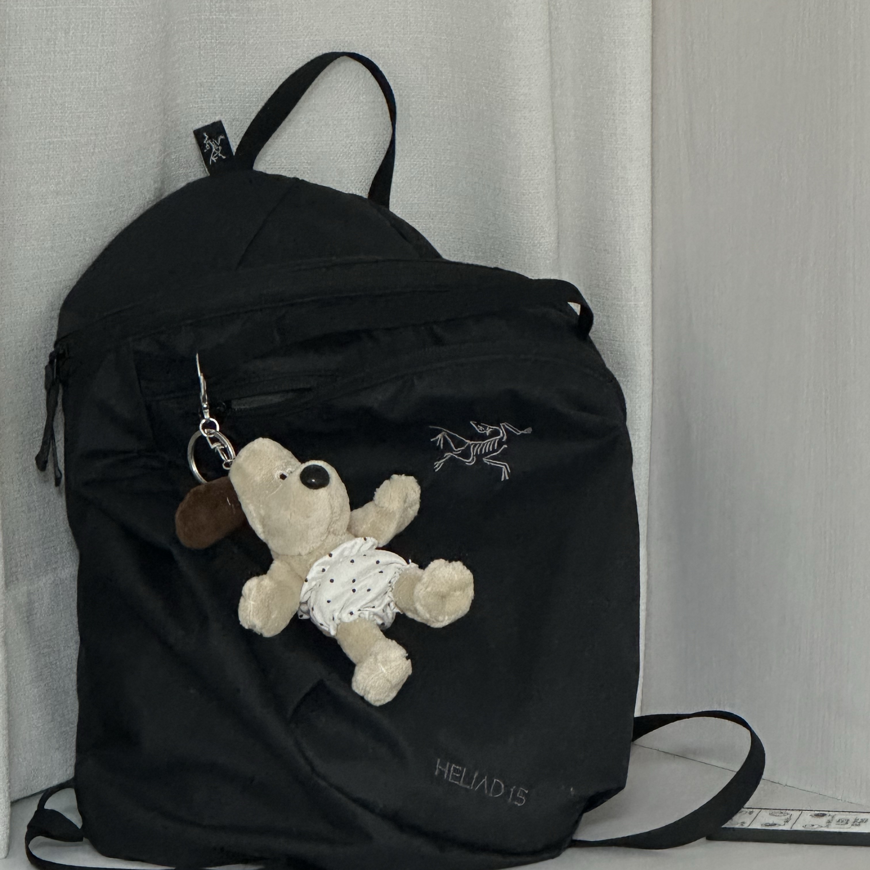 Arc'teryx Heliad 15 Backpack Black 착용 스타일