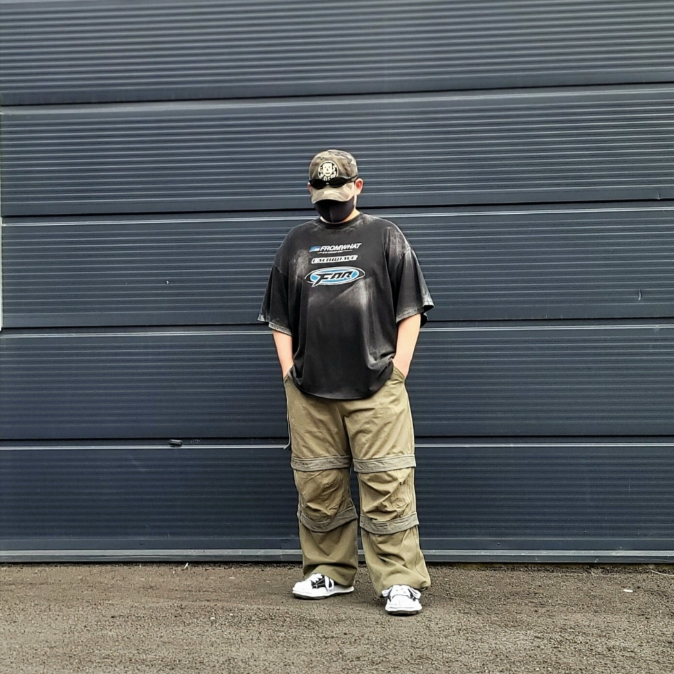 ETCE Ghost Cap Brown Camo, Oakley Eye Jacket Redux Matte Black Frame Prizm Grey Lenses High Bridge Fit 착용 스타일