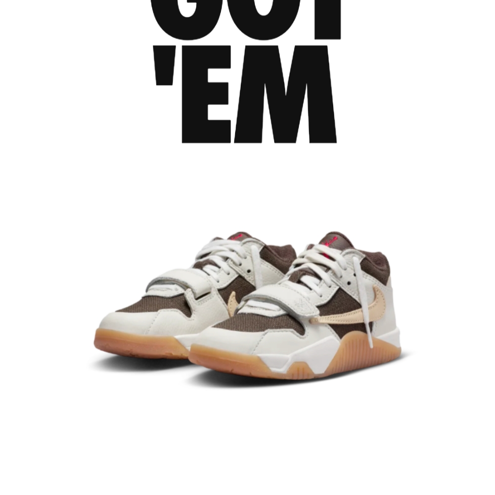 (PS) Jordan x Travis Scott Jumpman Jack TR Sail and Dark Mocha 착용 스타일