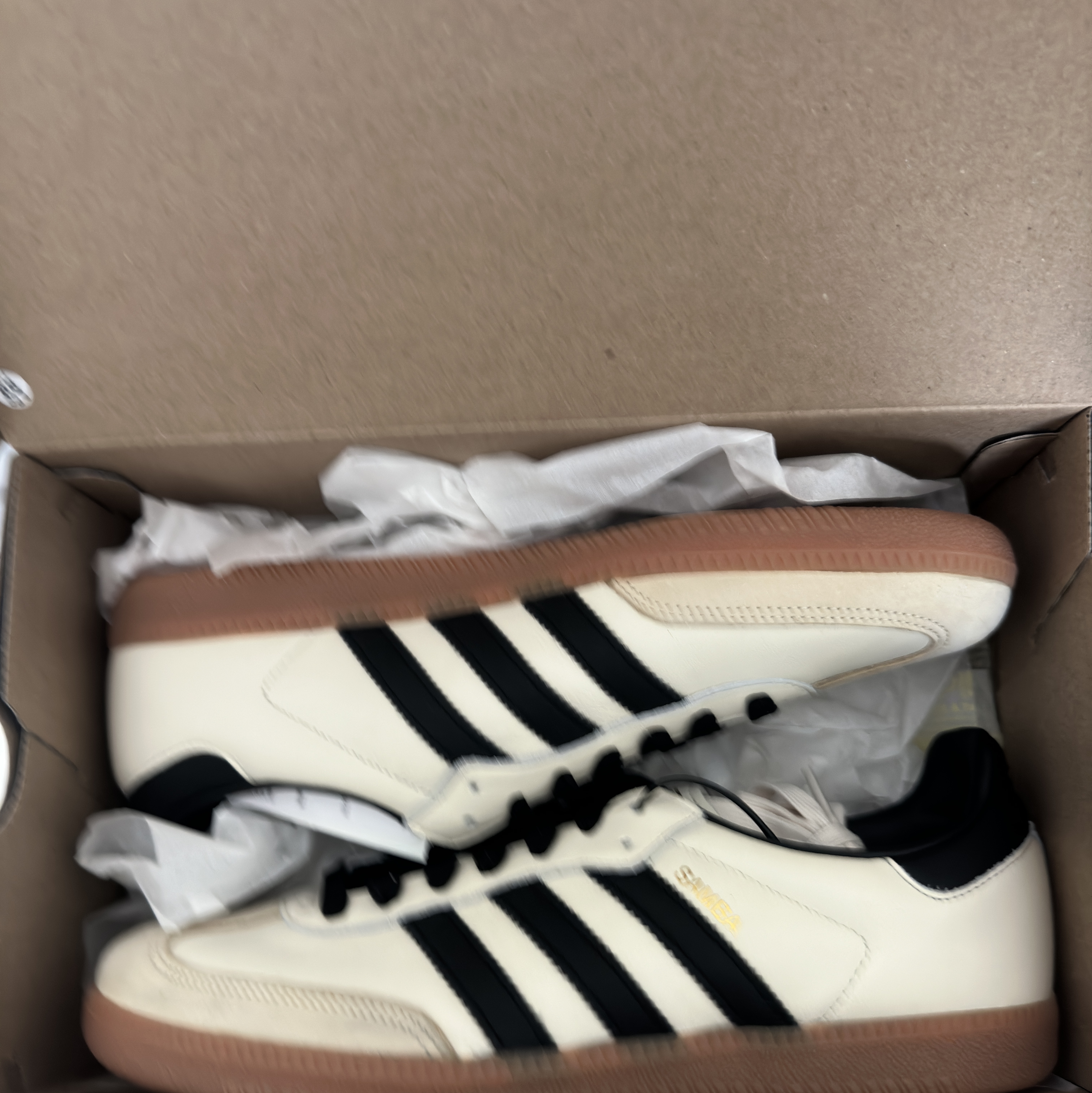 (W) Adidas Samba OG Cream White Core Black 착용 스타일