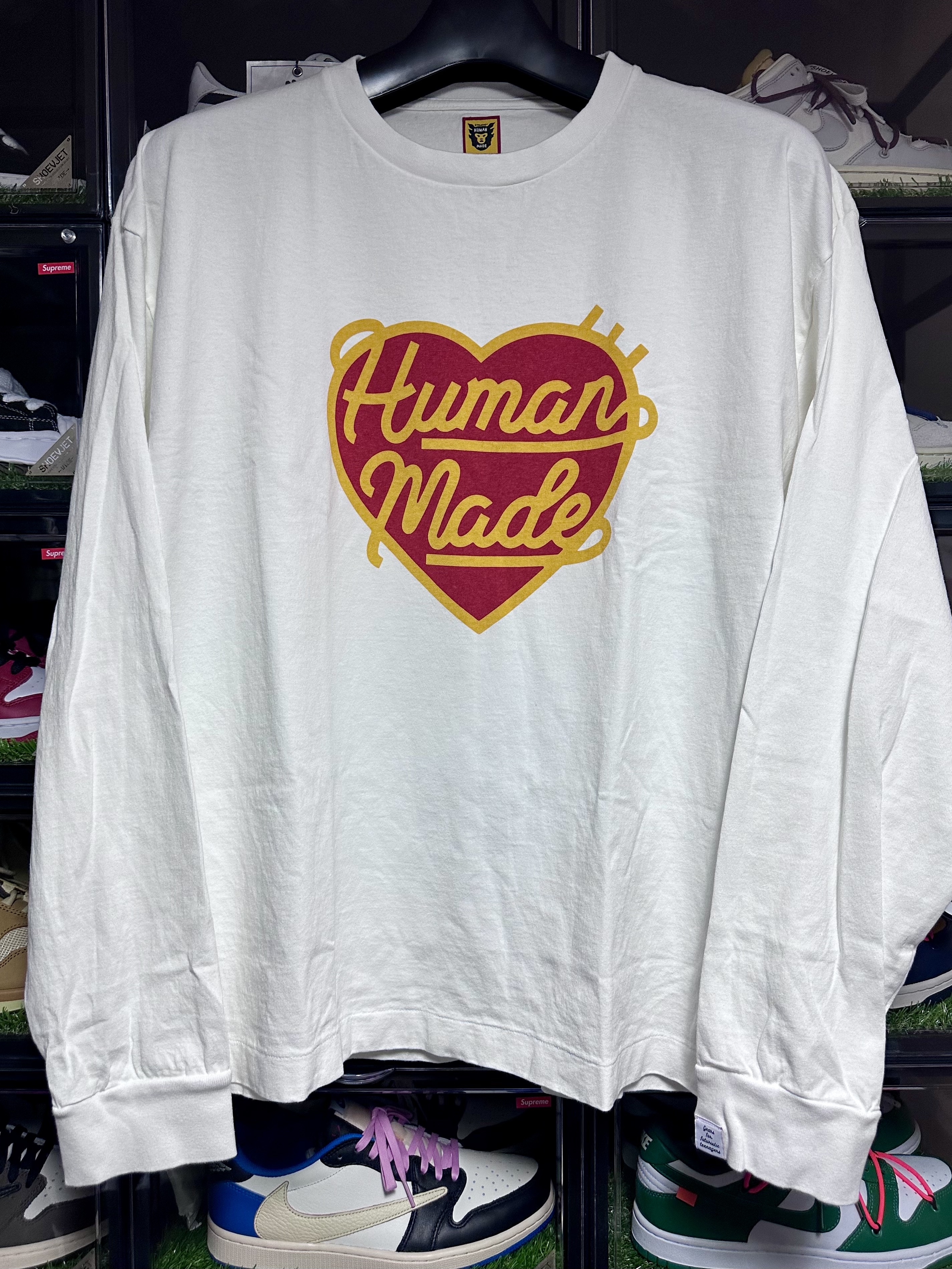 Human Made Graphic L/S T-Shirt #4 White 착용 스타일