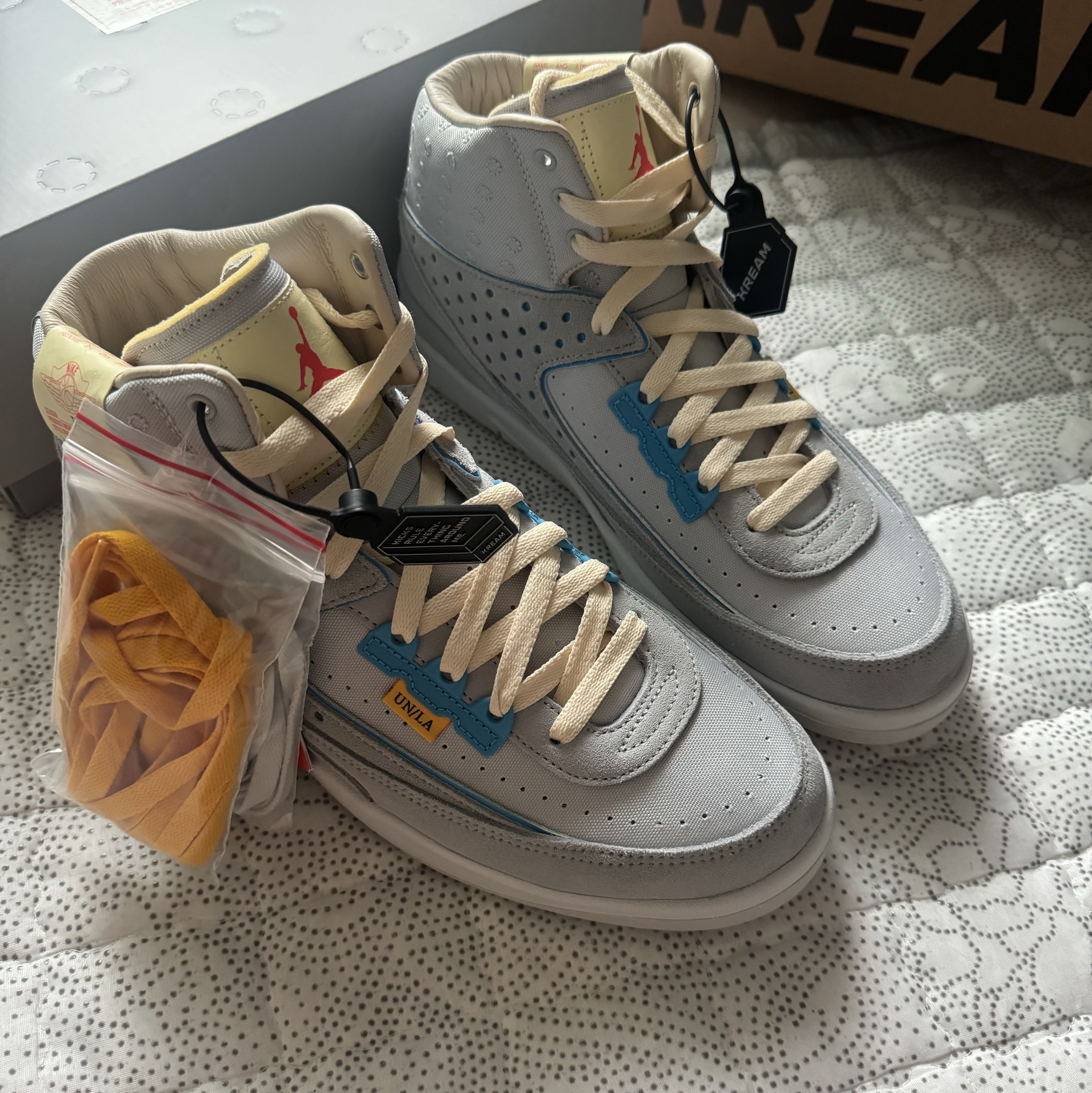 Jordan 2 x Union Retro SP Grey Fog 착용 스타일