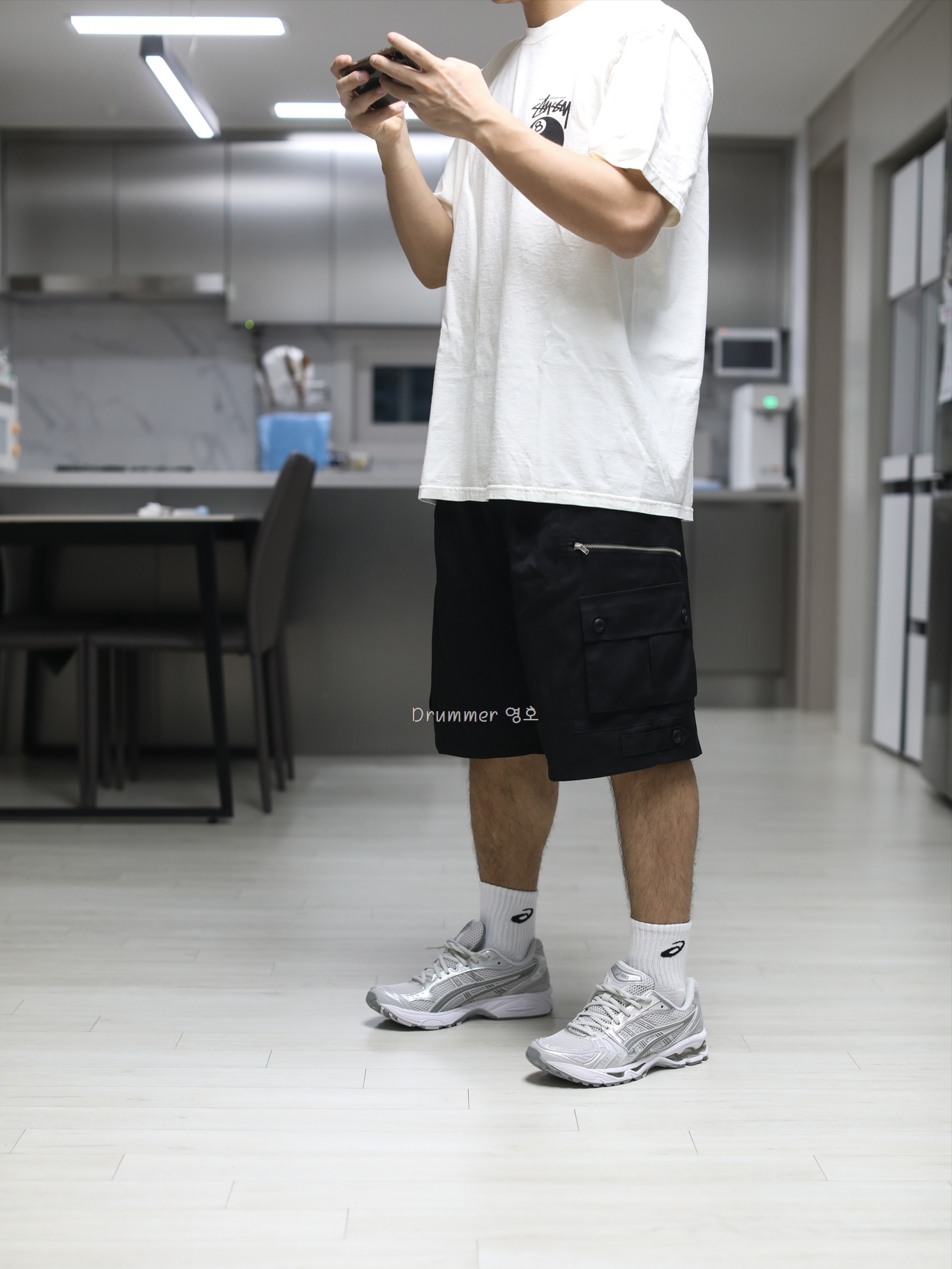 (W) Asics Gel-Kayano 14 Cloud Grey Clay Grey 착용 스타일 - 1
