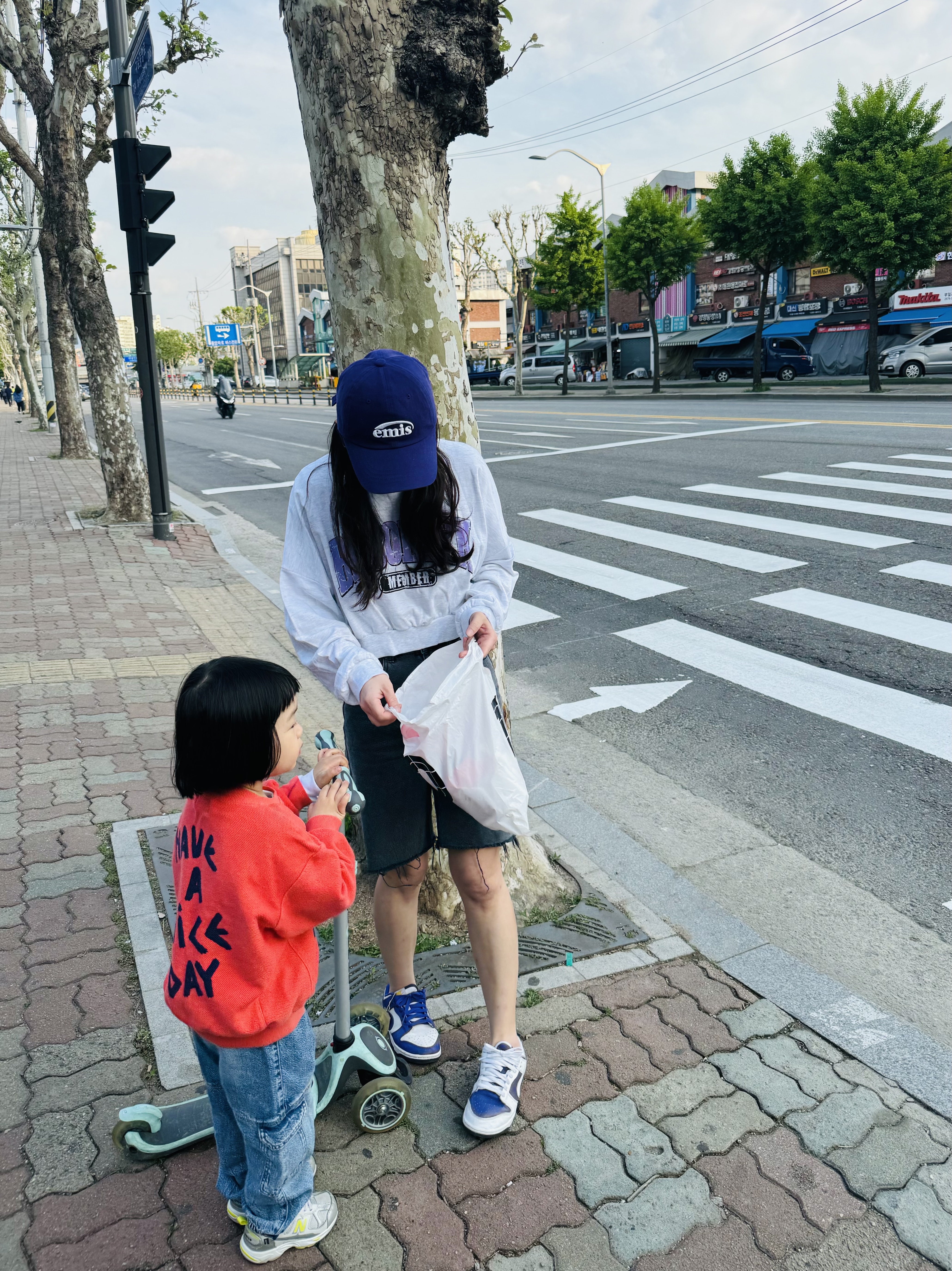 Emis New Logo Emis Cap Purple, (W) Nike Dunk Low SE Flip 착용 스타일 - 1