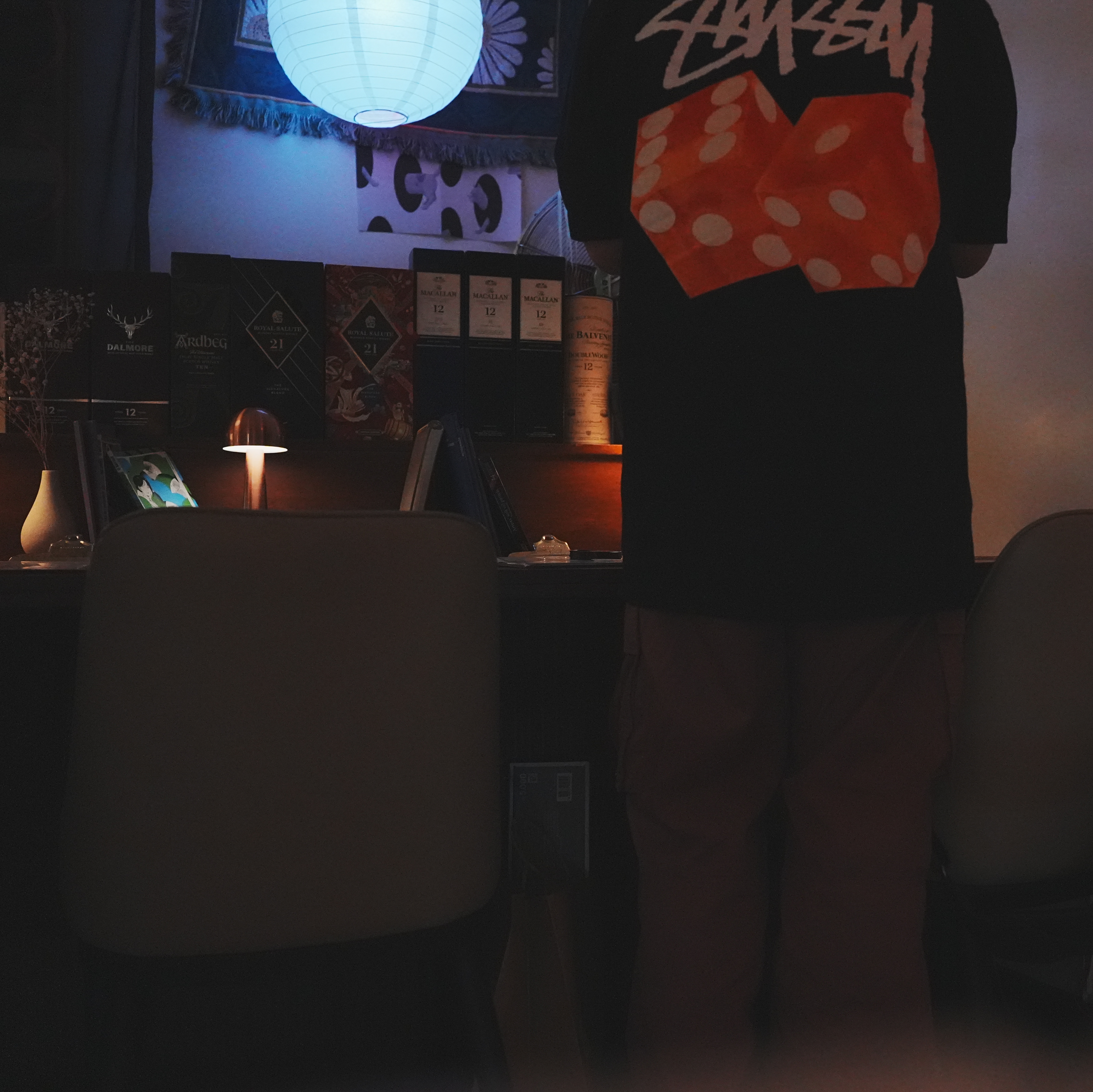 Stussy Diced Out T-Shirt Black 착용 스타일 - 2