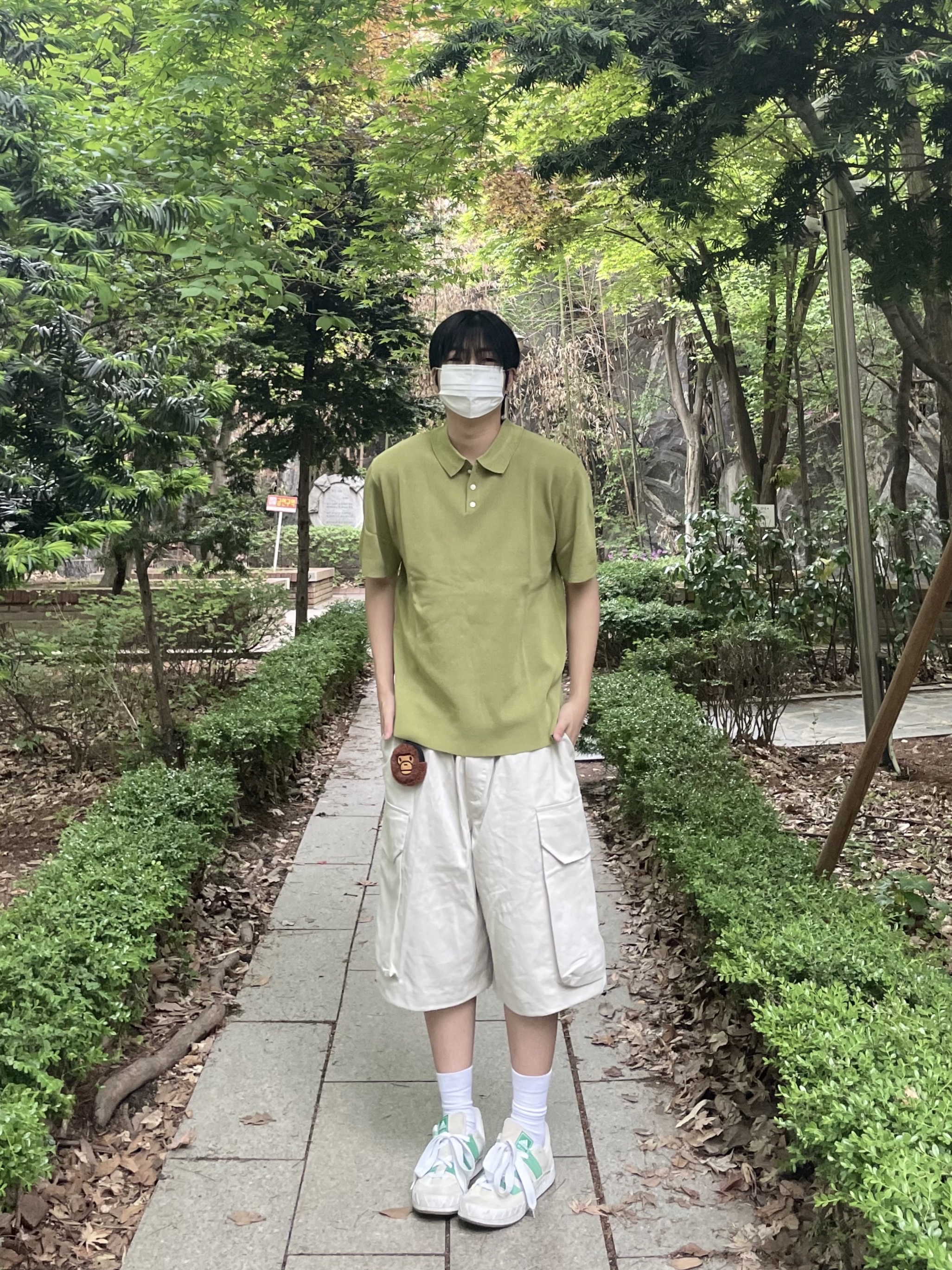 Adidas x Bodega x Beams Adimatic Off White Green 착용 스타일