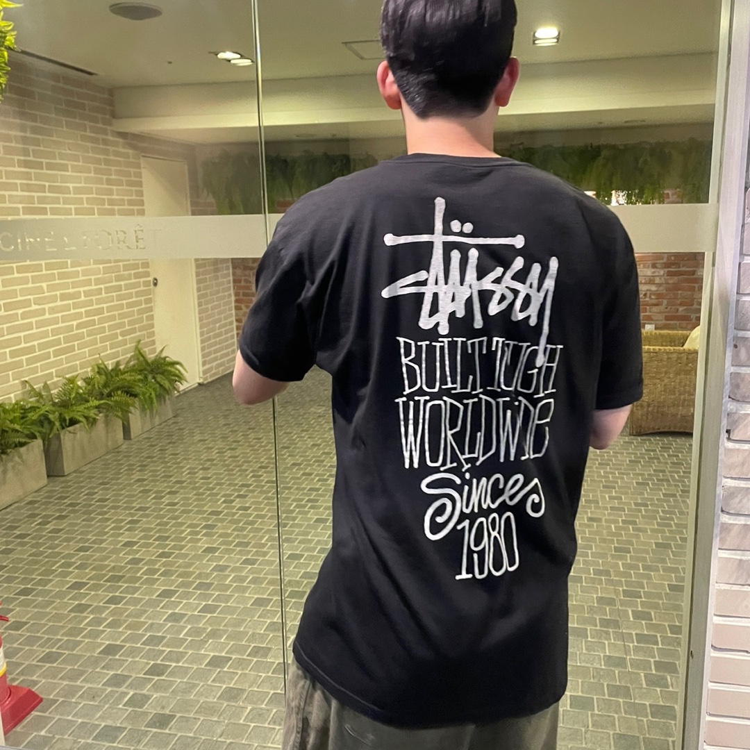 Stussy Built Tough T-Shirt Pigment Dyed Black 착용 스타일