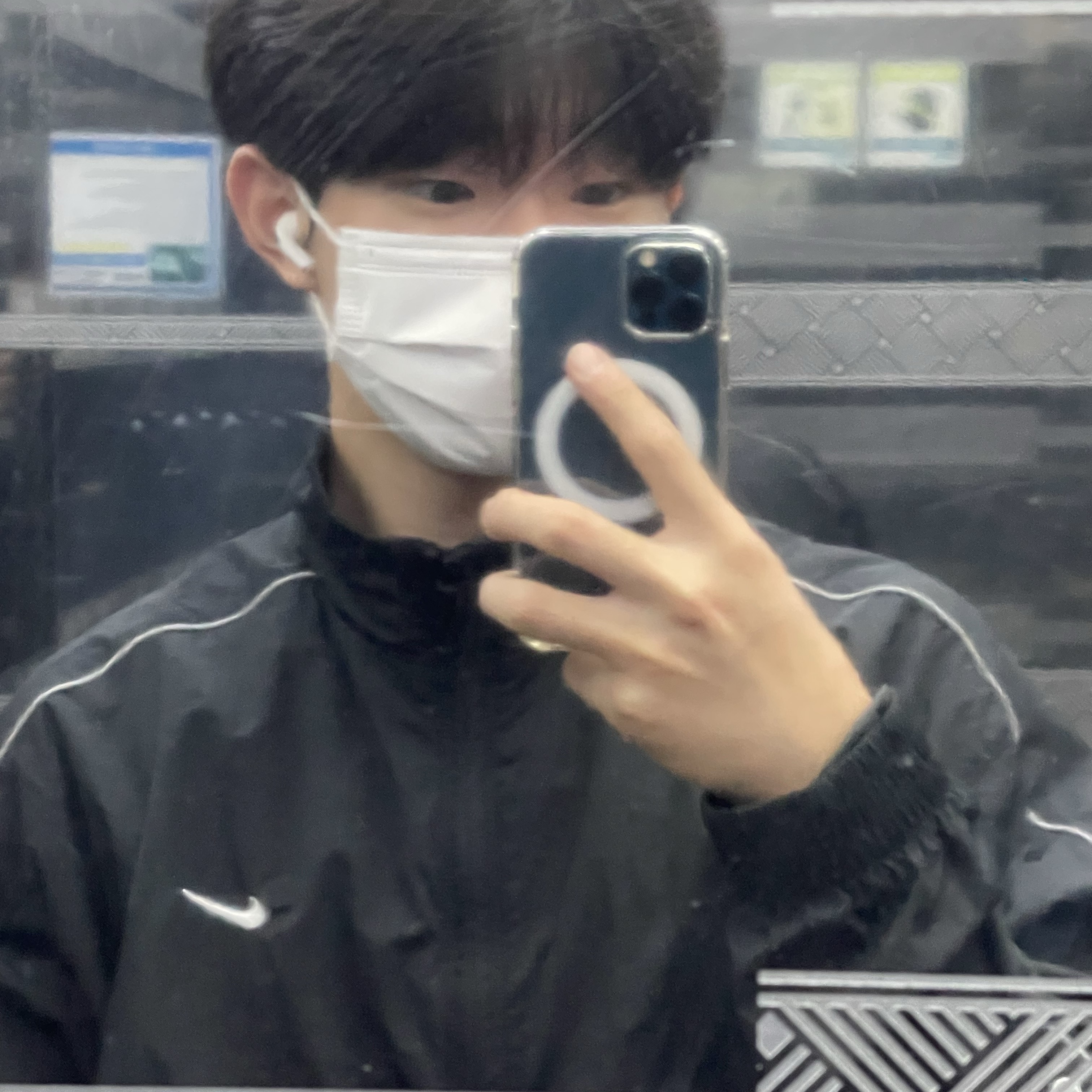 Nike NSW Solo Swoosh Woven Track Jacket Black - Asia 착용 스타일