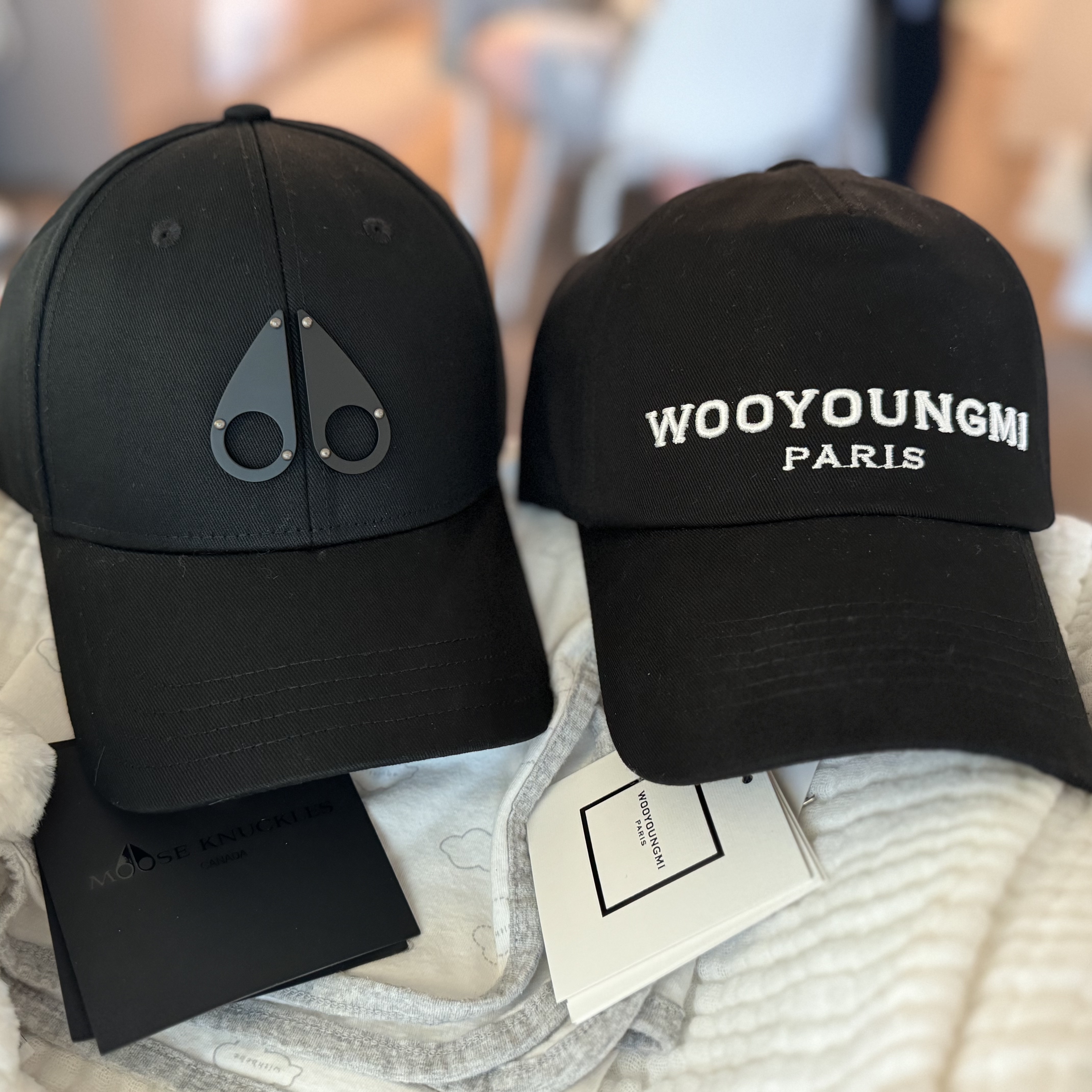 Wooyoungmi Embroidered Ball Cap Black - 23SS 착용 스타일