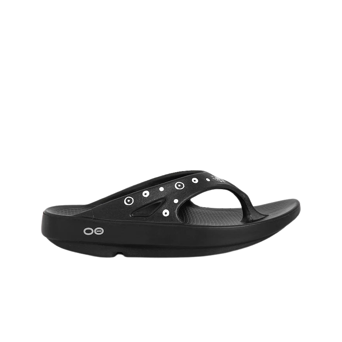 우포스 x 10 꼬르소 꼬모 플립 플랍 블랙(Oofos x 10 Corso Como Flip Flop Black)