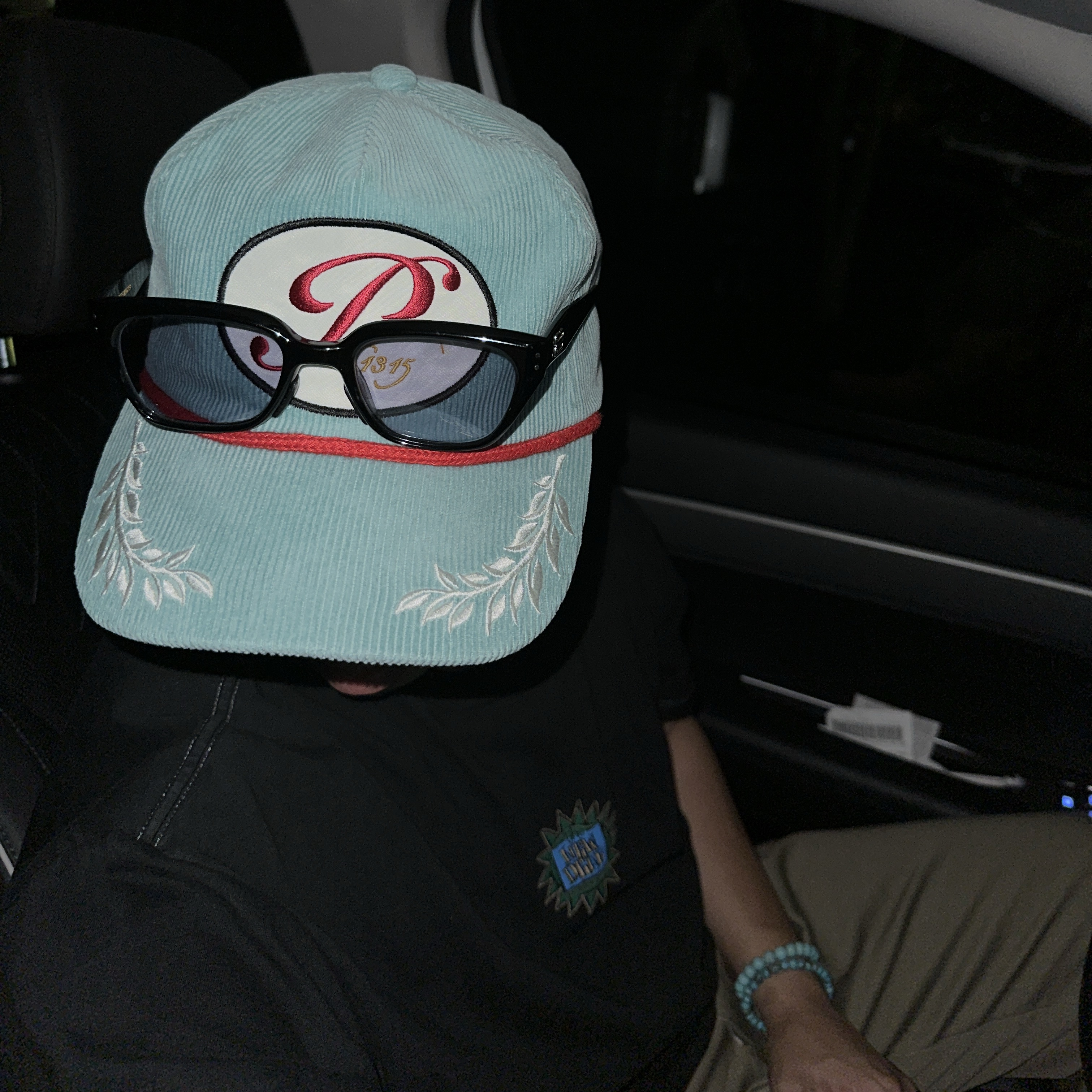 Peaceminusone 5 Panel Ball Cap #2 Mint, Gentle Monster Nada 01 Black 착용 스타일
