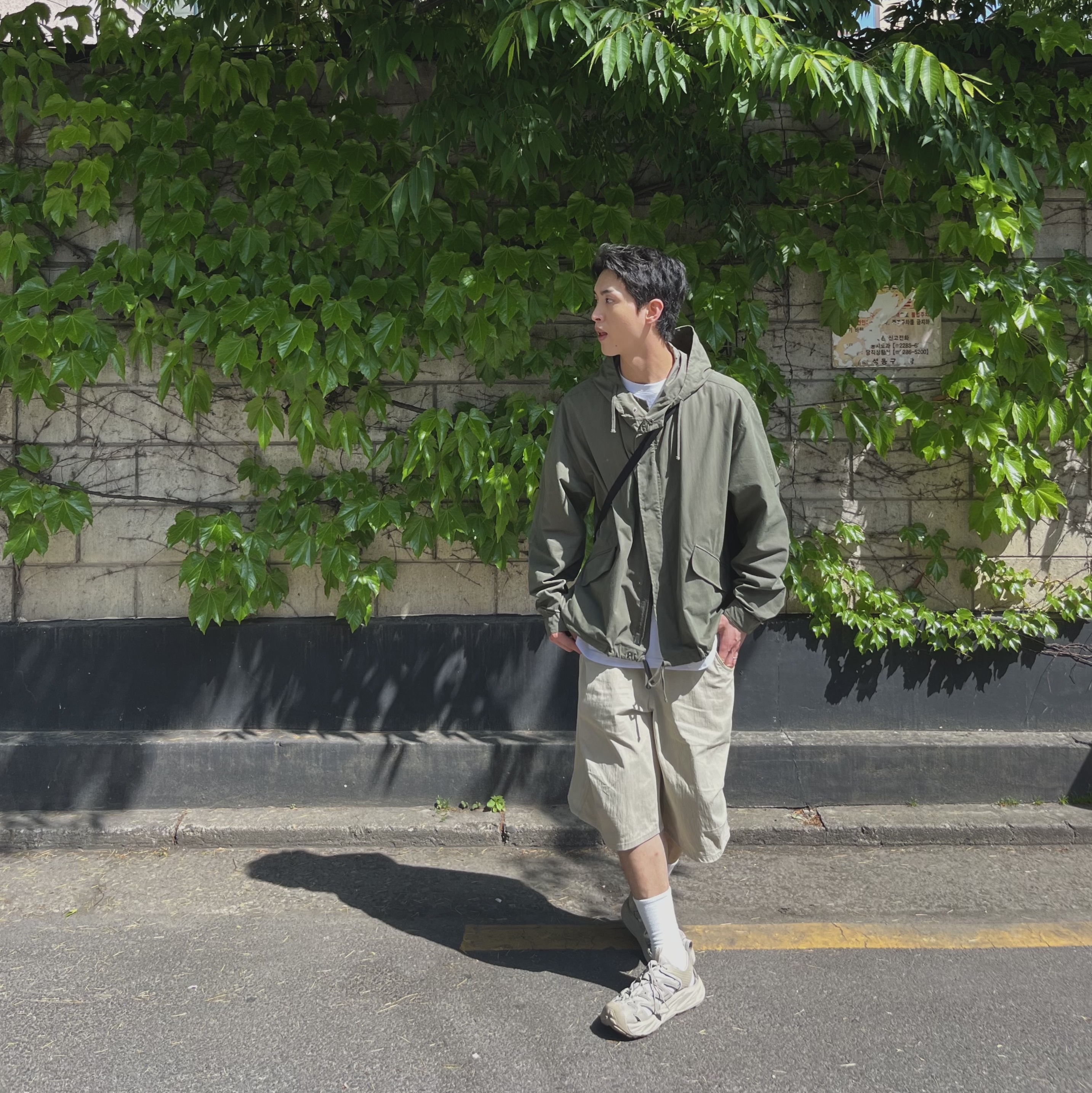 Hoka Hopara Oxford Tan 착용 스타일 - 1