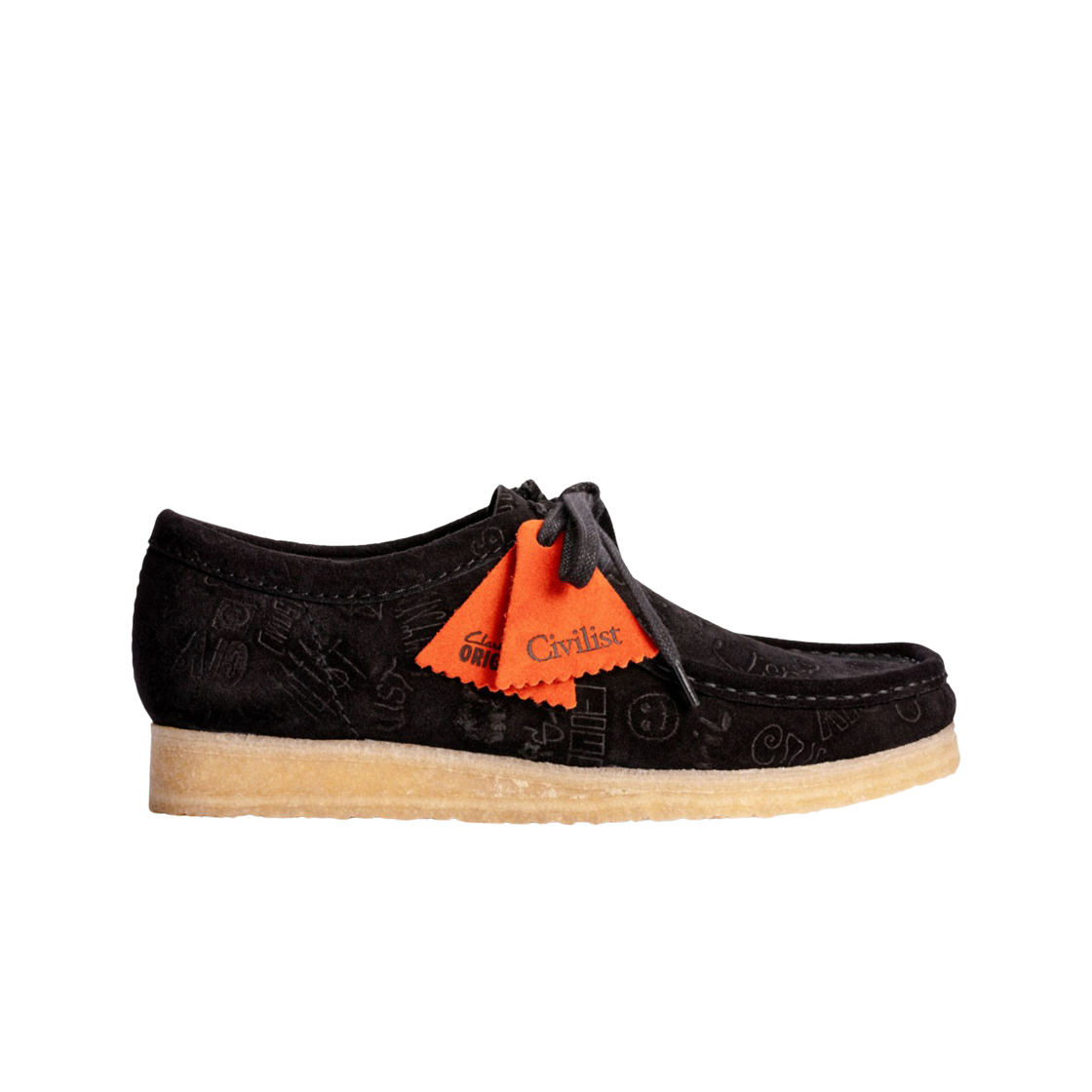 261-77775 Clarks x Civilist Black Embossed Suede - 대표 이미지 #1