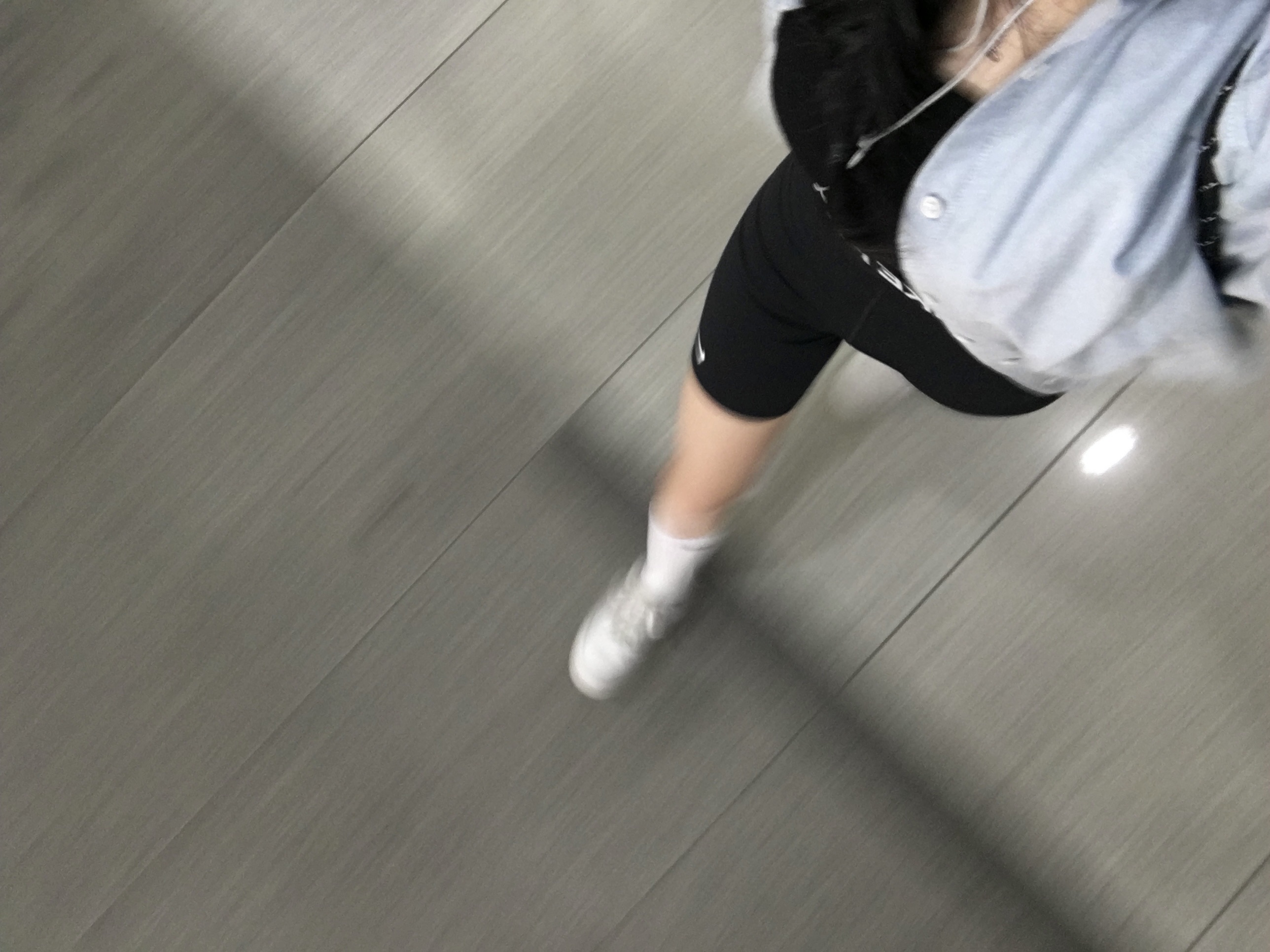Nike Air Force 1 '07 Low White, (W) Nike Pro 365 High Waisted 7 Inch Shorts Black - Asia 착용 스타일 - 1