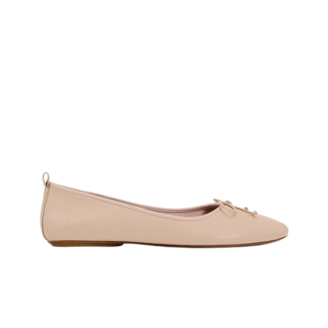 (W) 자라 리본 발레리나 플랫 슈즈 베이지((W) Zara Ribbon Ballerina Flat Shoes Beige) - 1