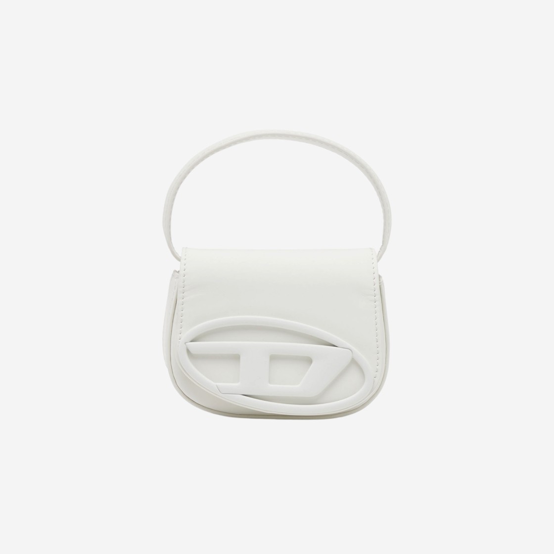 Diesel 1dr XS Iconic Mini Bag in Matte Leather White 상세 이미지 2