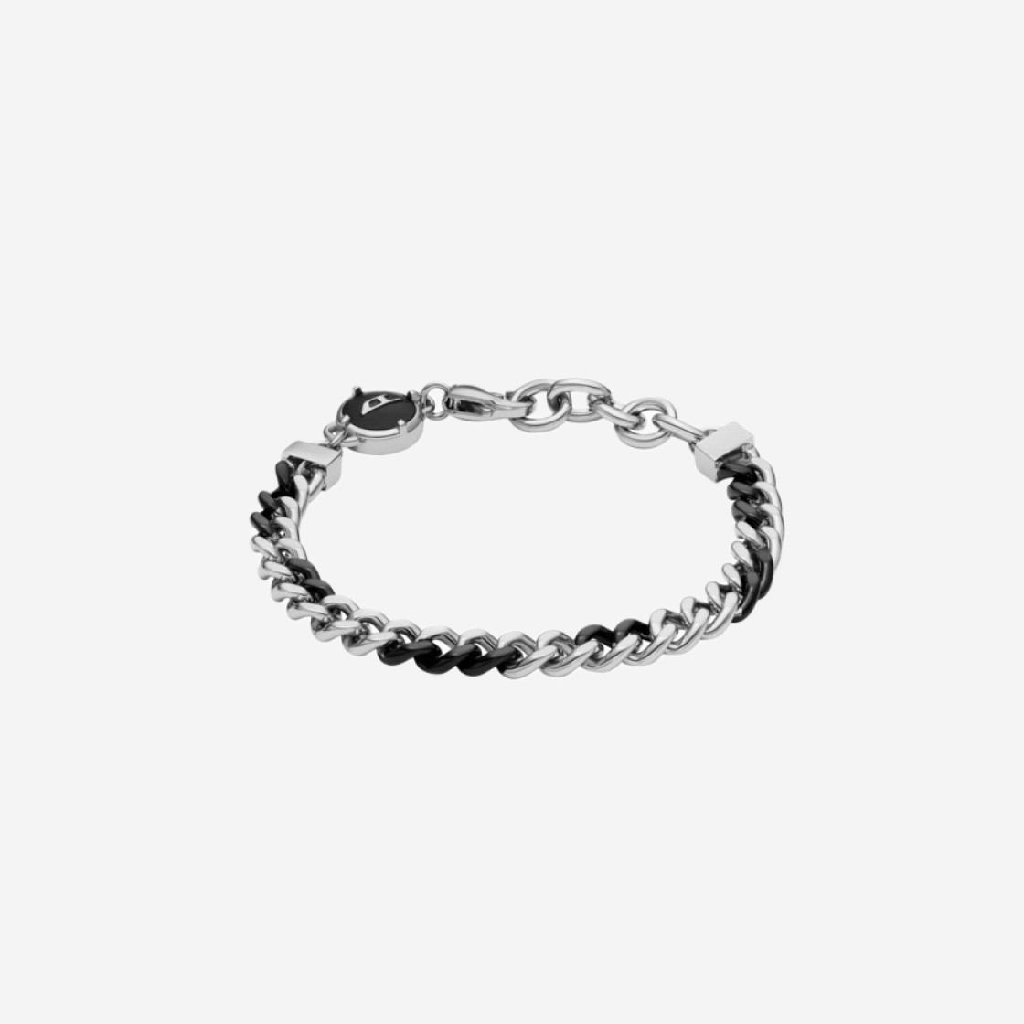 Diesel Dx1498 Two-Tone Stainless Steel Chain Bracelet Black 상세 이미지 1