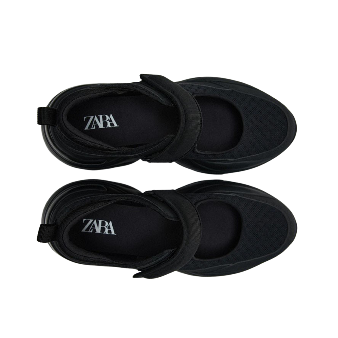 (W) 자라 스포츠 발레리나 플랫 슈즈 블랙((W) Zara Sports Ballerina Flat Shoes Black) - 2