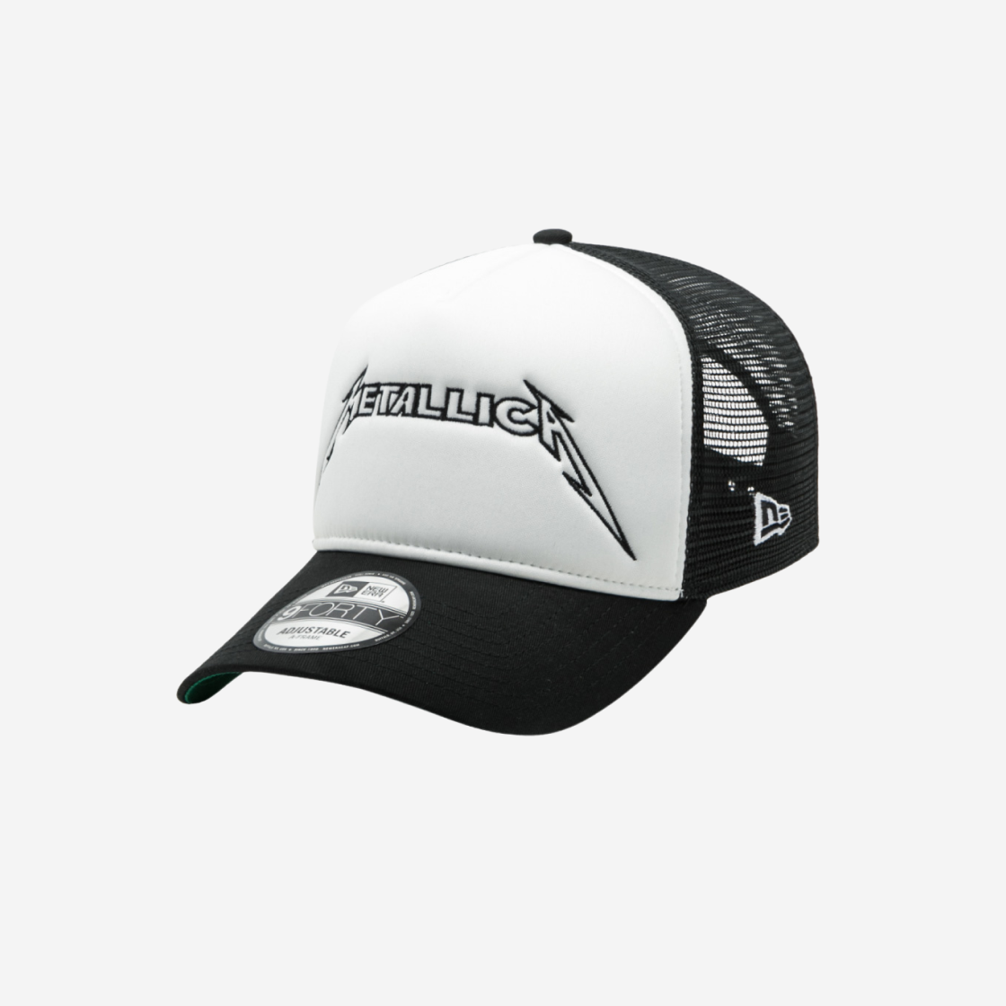 New Era x Metallica Basic A-Frame Trucker Ball Cap White 상세 이미지 2