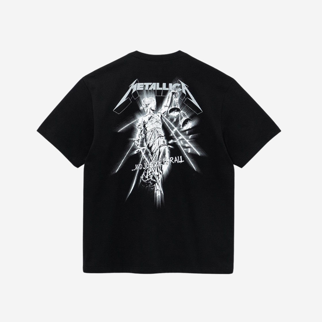 New Era x Metallica Raining Light Justice T-Shirt Black 상세 이미지 2