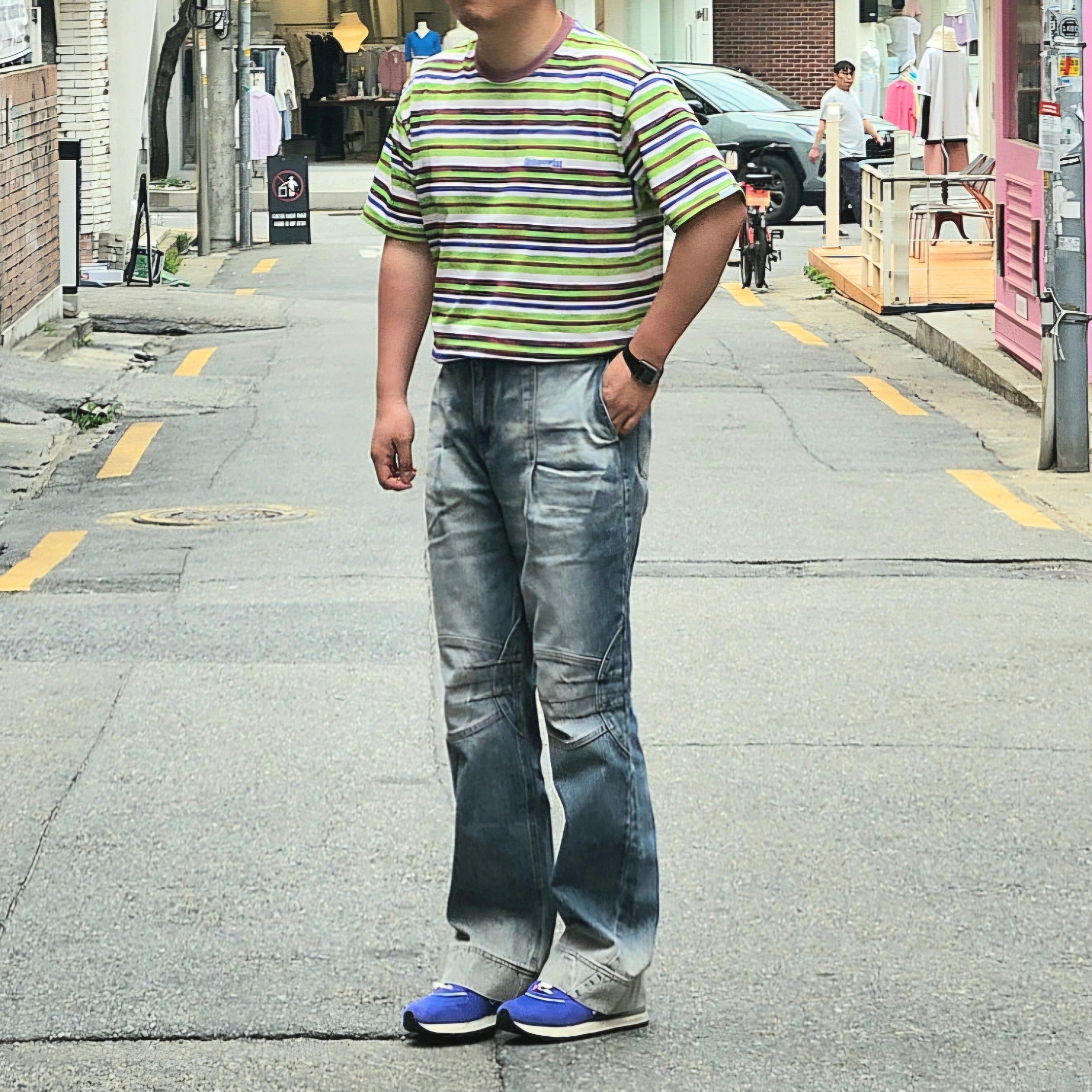 New Balance x Bodega 574 Legacy Departure 착용 스타일