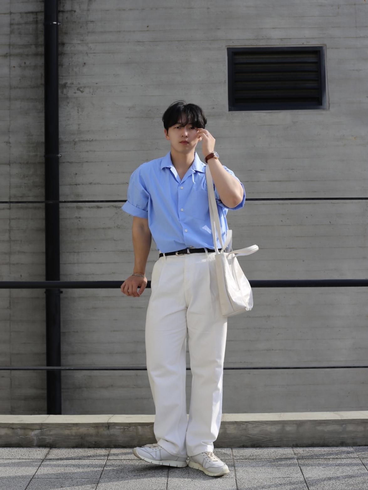 Buttero Bianchetto Leather Cerrera Sneakers White 착용 스타일 - 4