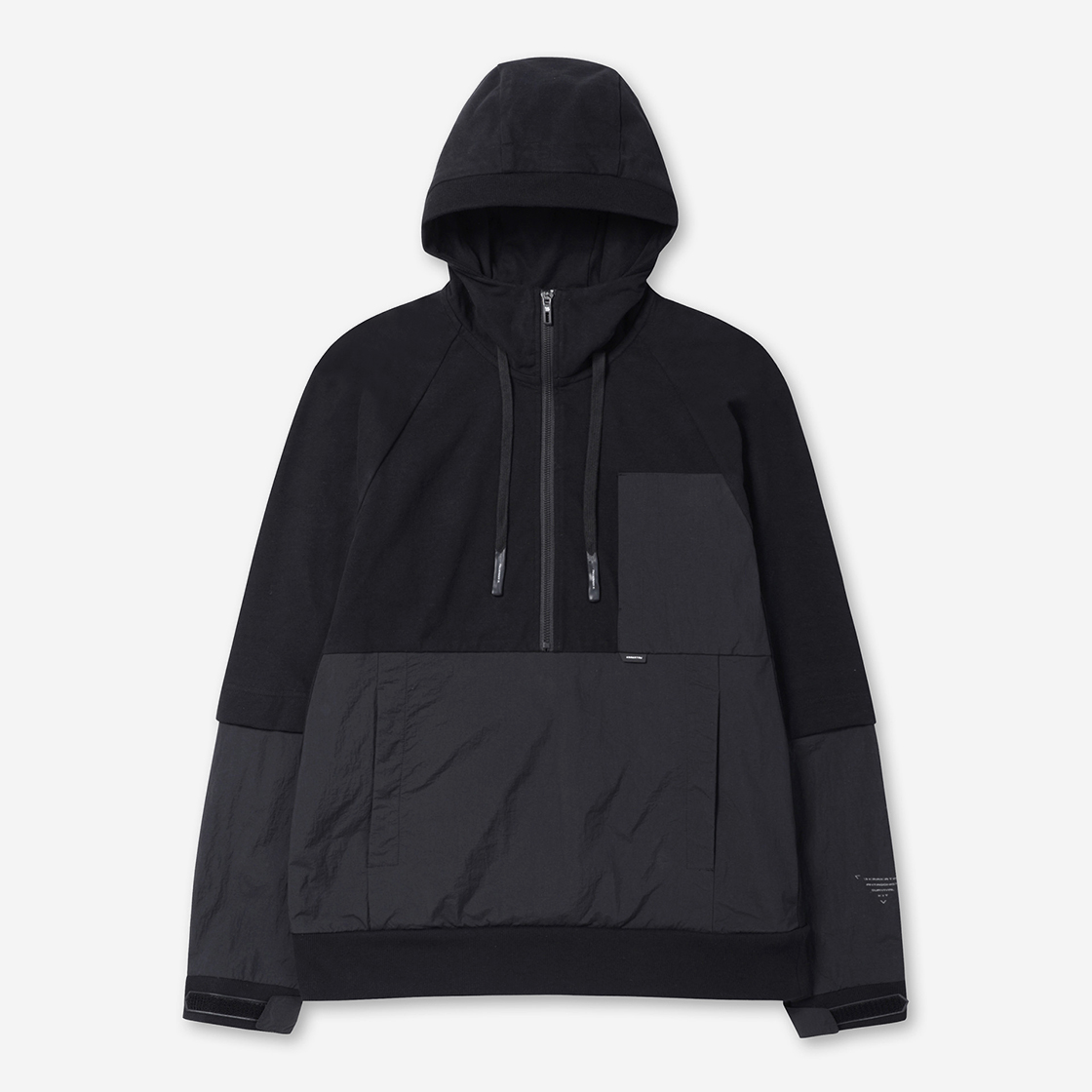 시리즈 크라카타우 팔콘 저지 하프 집업 후드 블랙(SERIES Krakatau Falcon Jersey Half Zip Up Hoodie Black)