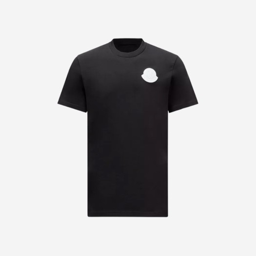 몽클레르 로고 패치 티셔츠 블랙 - 24SS