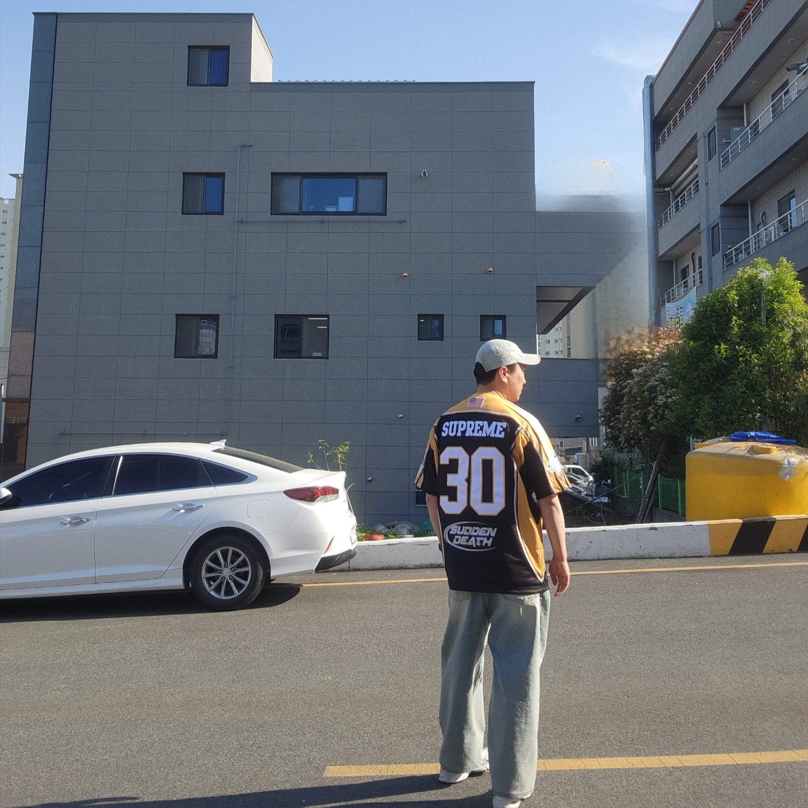 Supreme Sudden Death Football Jersey Black - 24SS, Supreme Denim Camp Cap Dirty Indigo - 23SS 착용 스타일