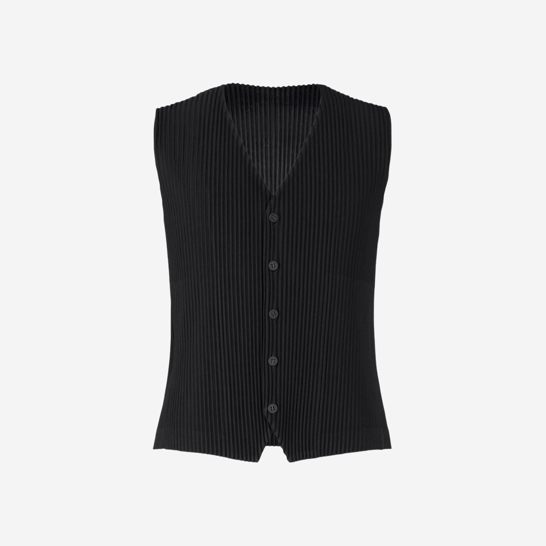 Homme Plisse Issey Miyake Basics Front Opening Vest Black 상세 이미지 1