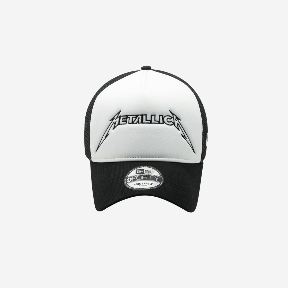 New Era x Metallica Basic A-Frame Trucker Ball Cap White 상세 이미지 1