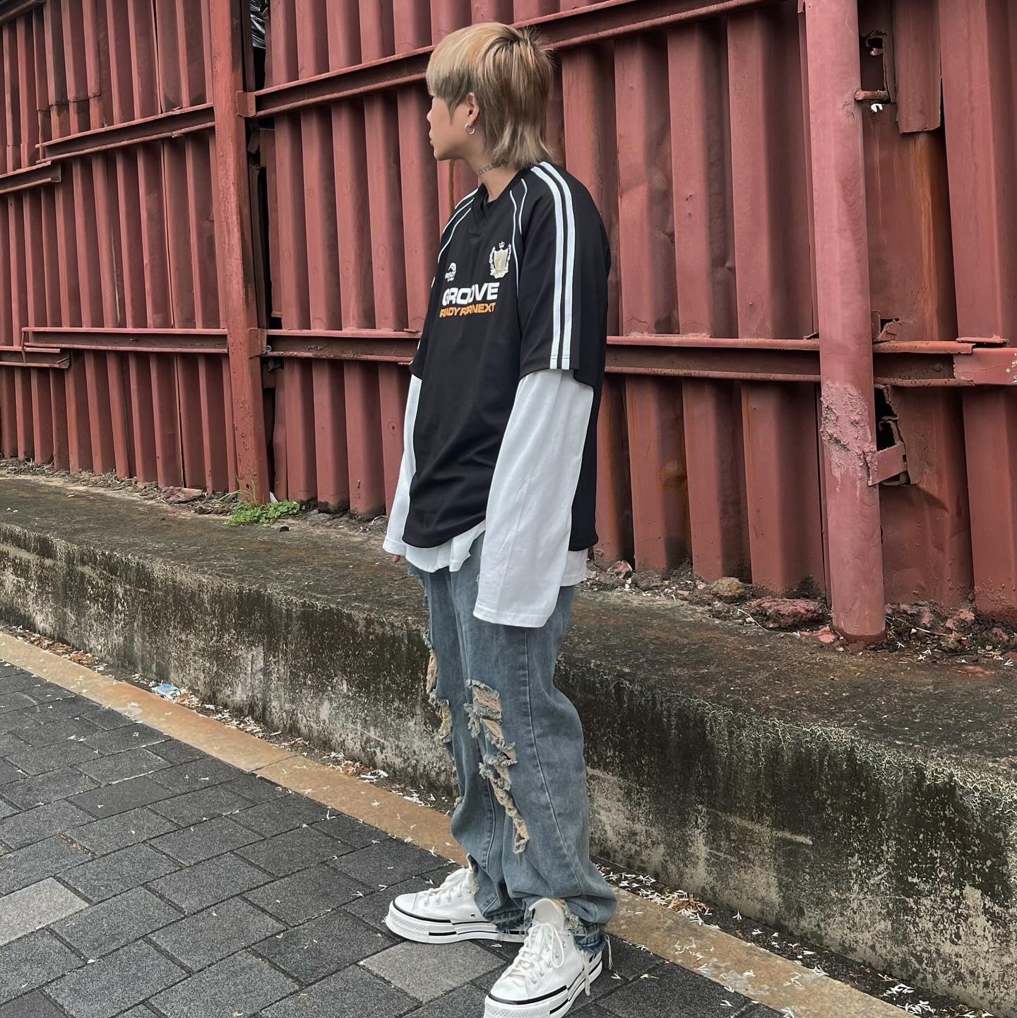 Converse Chuck 70 High Plus Egret 착용 스타일 - 2