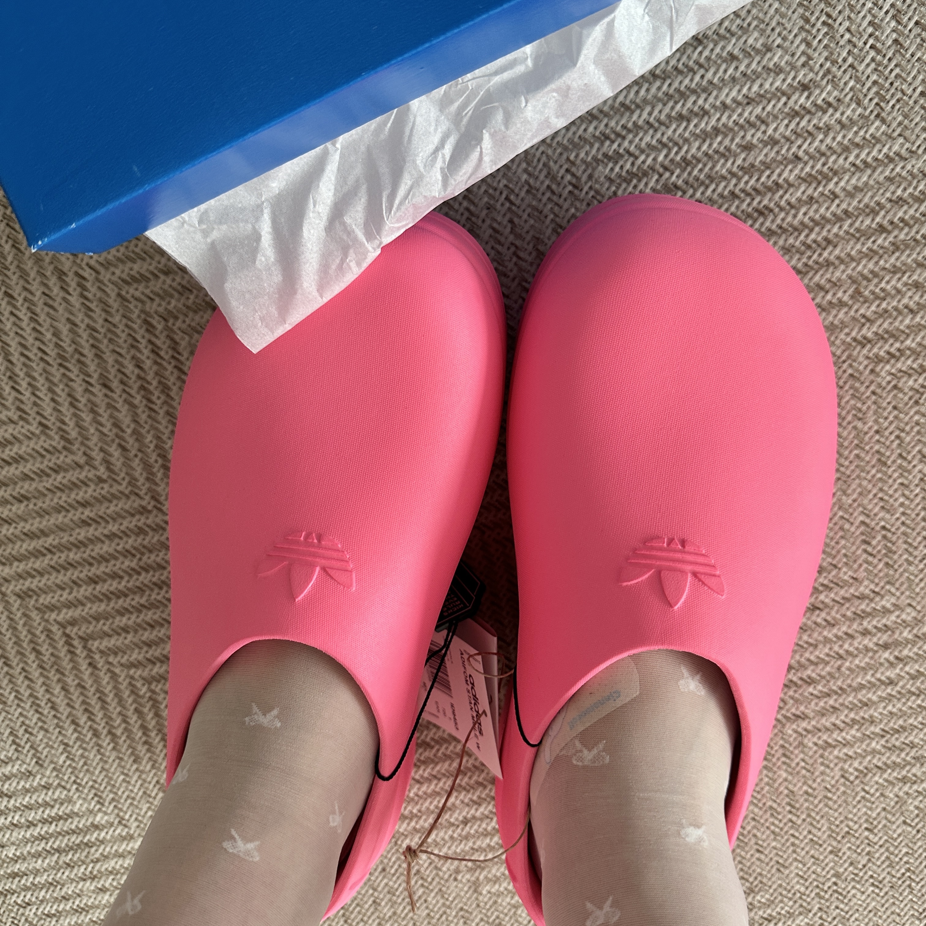 (W) Adidas Adifom Stan Smith Mule Lucid Pink 착용 스타일