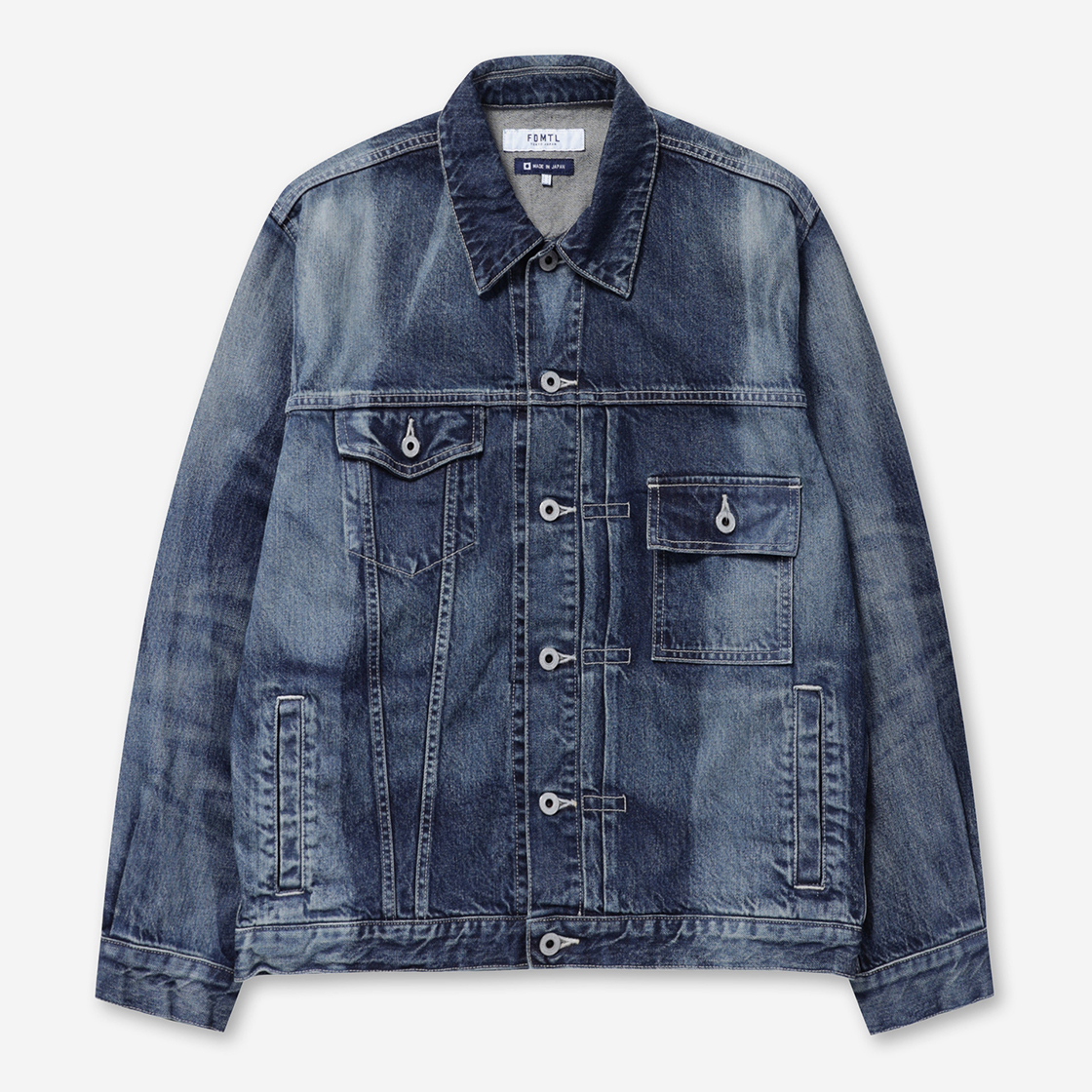 시리즈 펀더멘탈 인디고 3YR 워시 자켓 인디고(SERIES FDMTL Indigo 3YR Wash Jacket Indigo)
