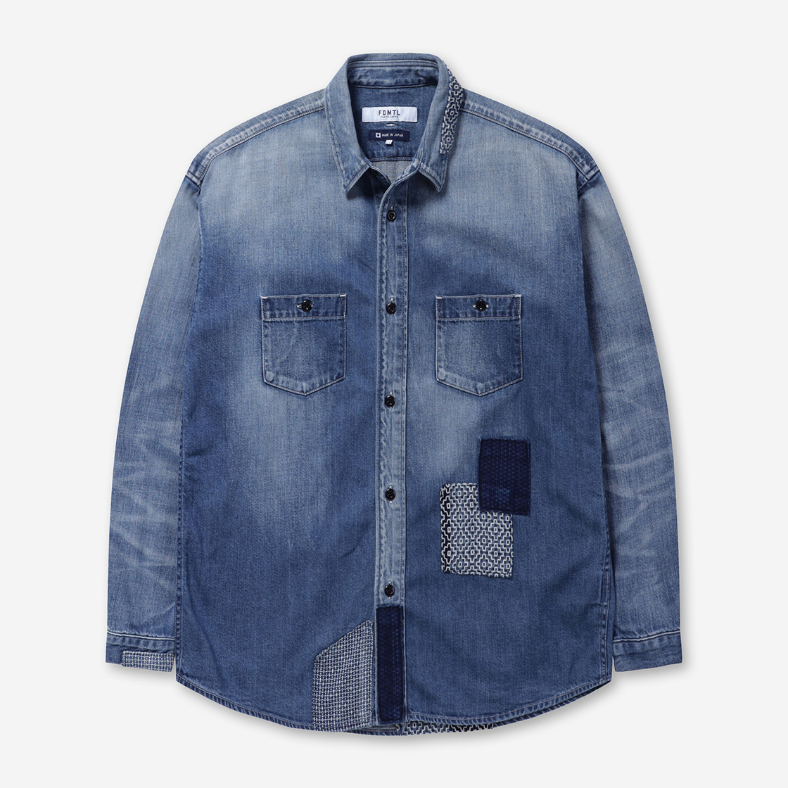 시리즈 펀더멘탈 인디고 3YR 워시 셔츠 인디고(SERIES FDMTL Indigo 3Yr Wash Shirts Indigo) - 1