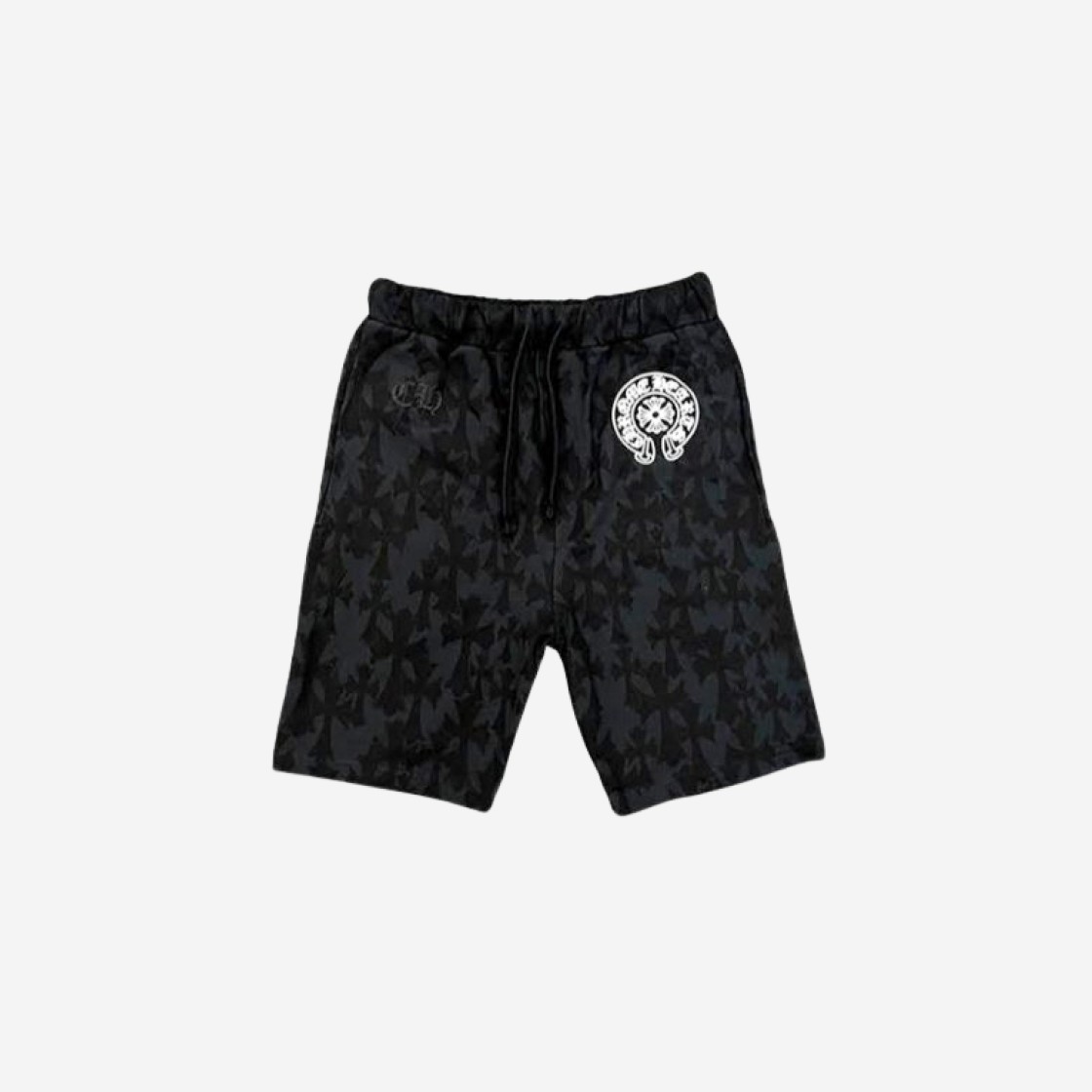 Chrome Hearts Cemetery Print Horseshoe Sweatshorts Black 상세 이미지 1