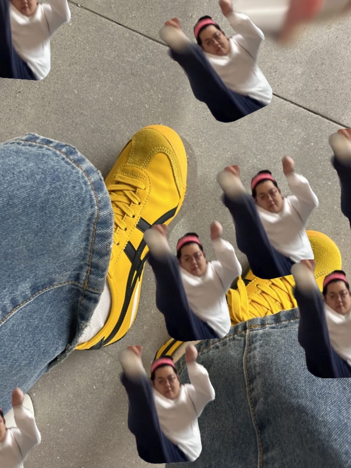 Onitsuka Tiger Mexico 66 Yellow Black 착용 스타일 - 4
