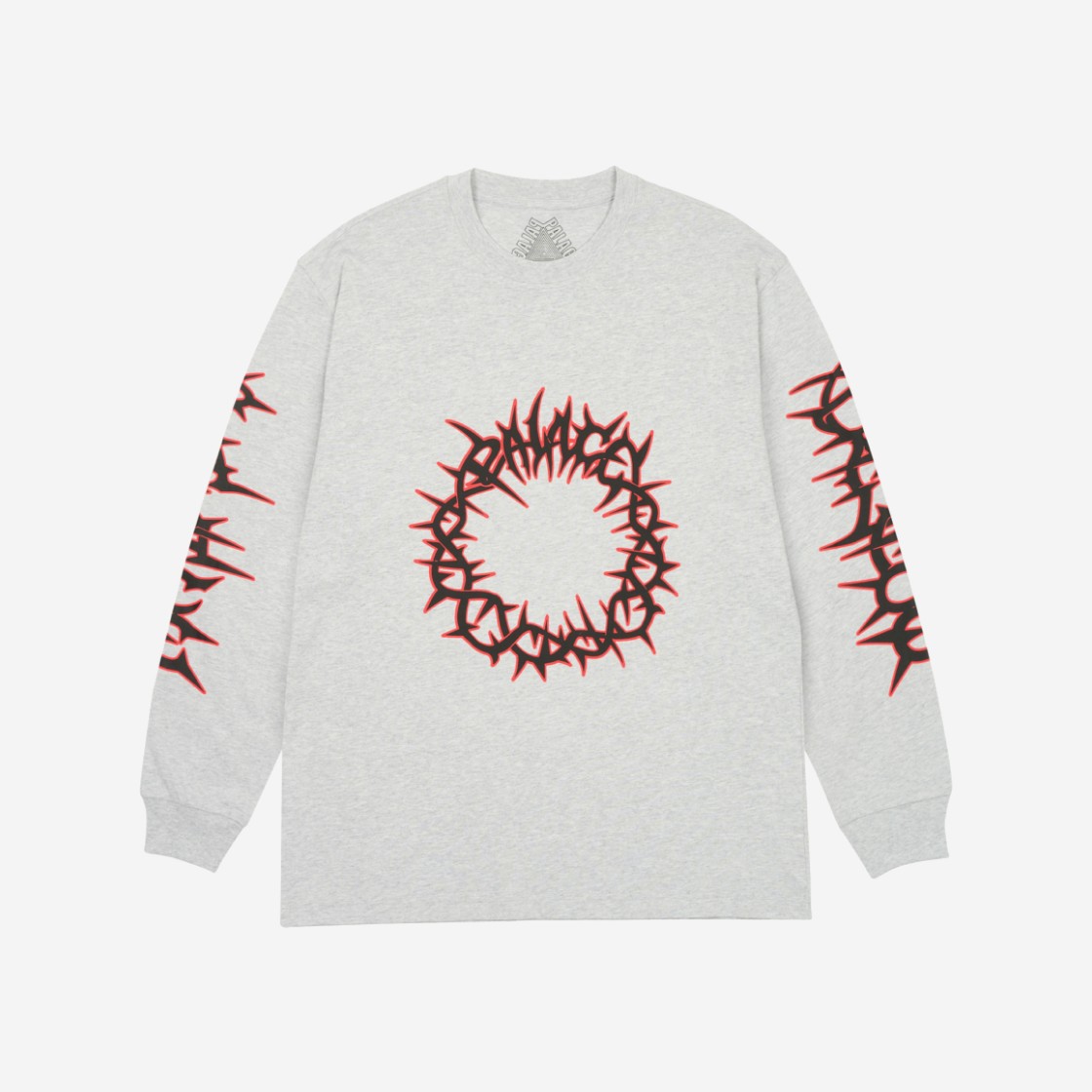 Palace Spiked Long Sleeve Grey Marl - 24SS 상세 이미지 1