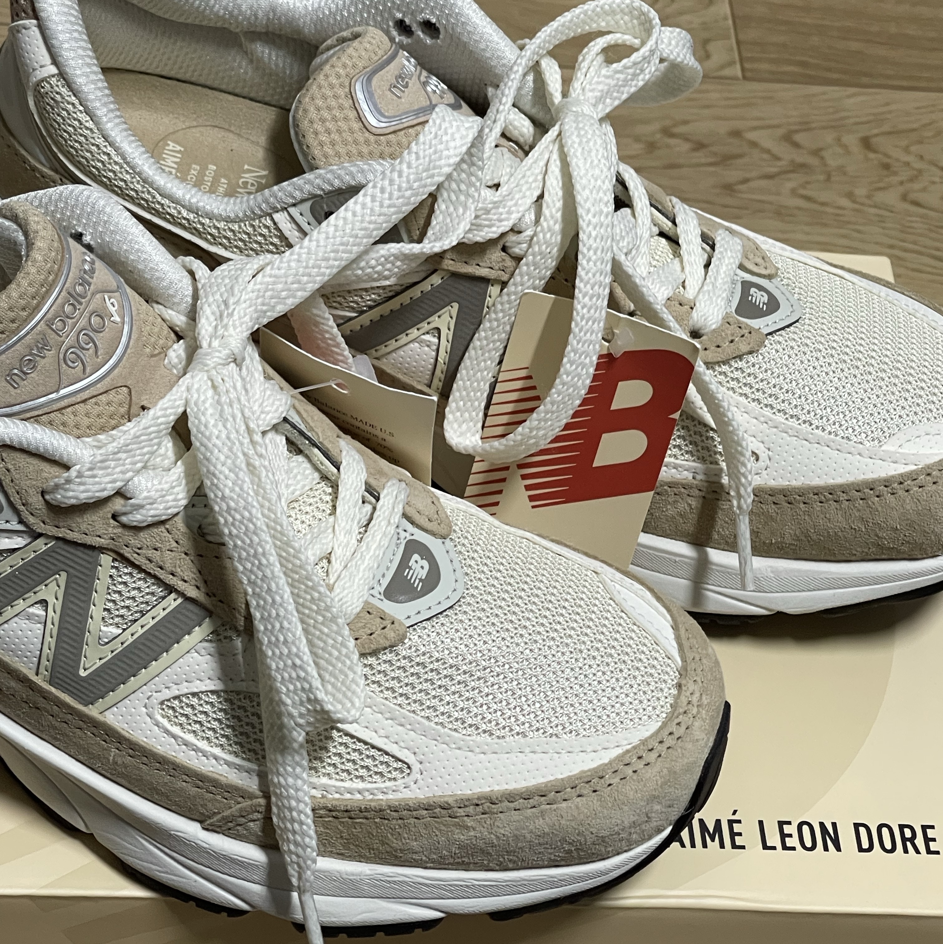 New Balance x Aime Leon Dore 990v6 Made in USA Tan 착용 스타일
