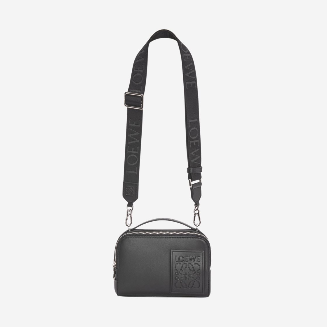 Loewe Mini Camera Crossbody Bag in Satin Calfskin Black 상세 이미지 4