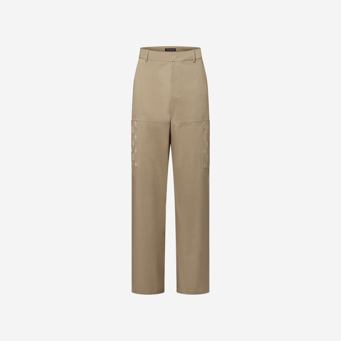 Louis Vuitton Flocked Cotton Workwear Pants Beige 상세 이미지 1