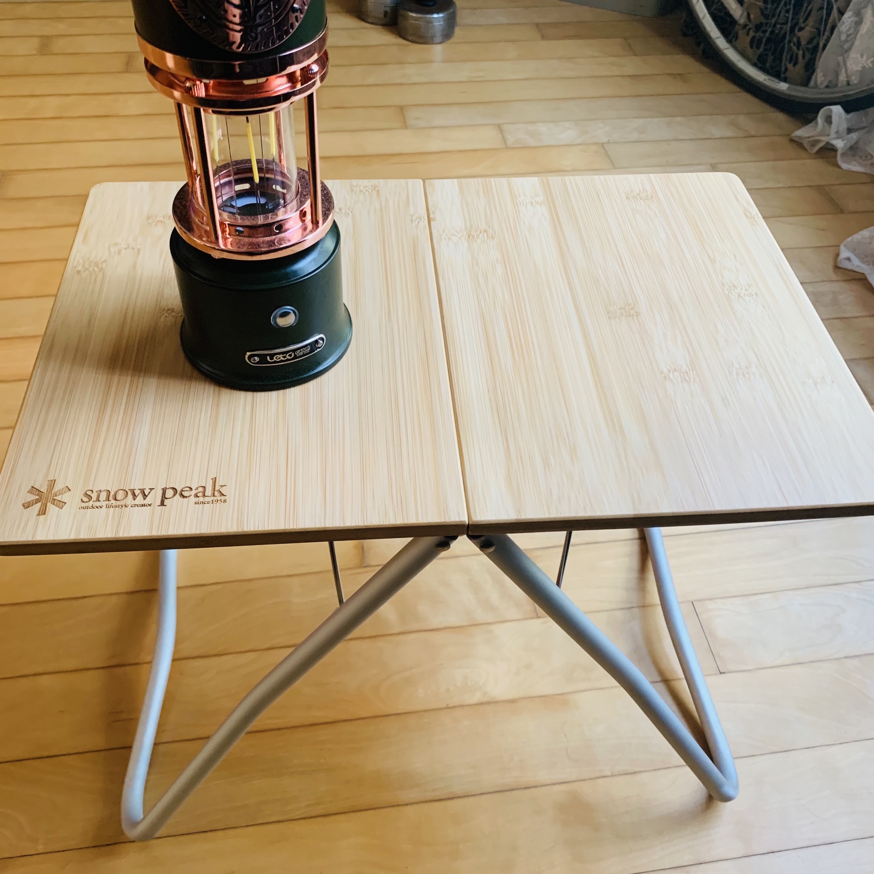 Snow Peak Bamboo My Table 착용 스타일