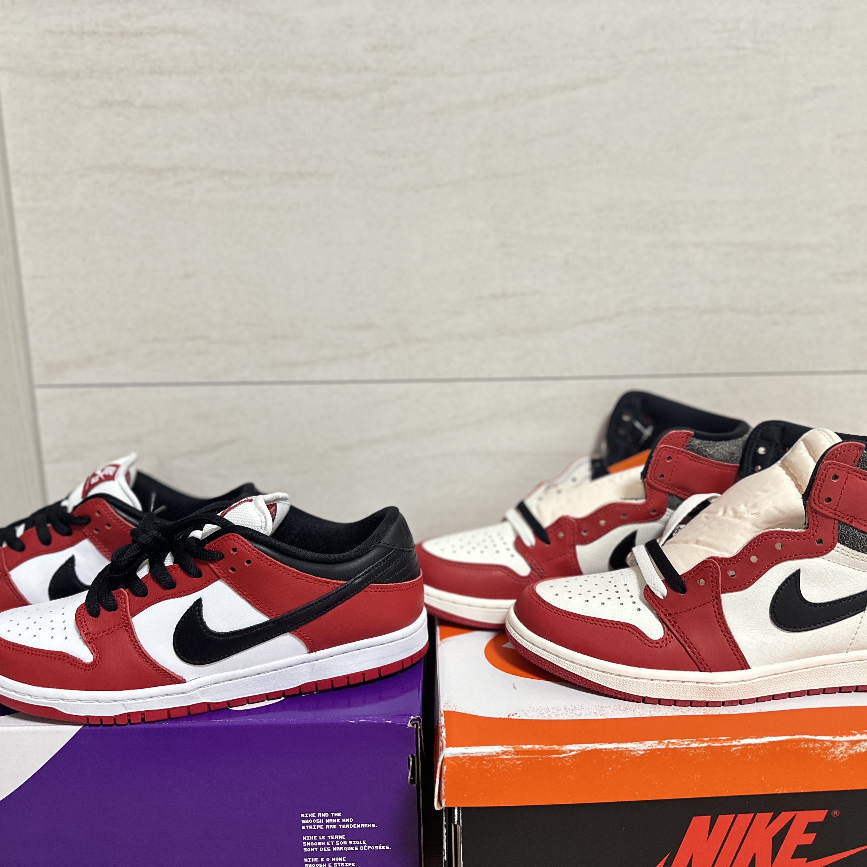 Nike SB Dunk Low Pro Chicago, Jordan 1 Retro High OG Chicago 2022 착용 스타일 - 2