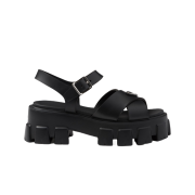 (W) Prada Monolith Rubber Sandals Black