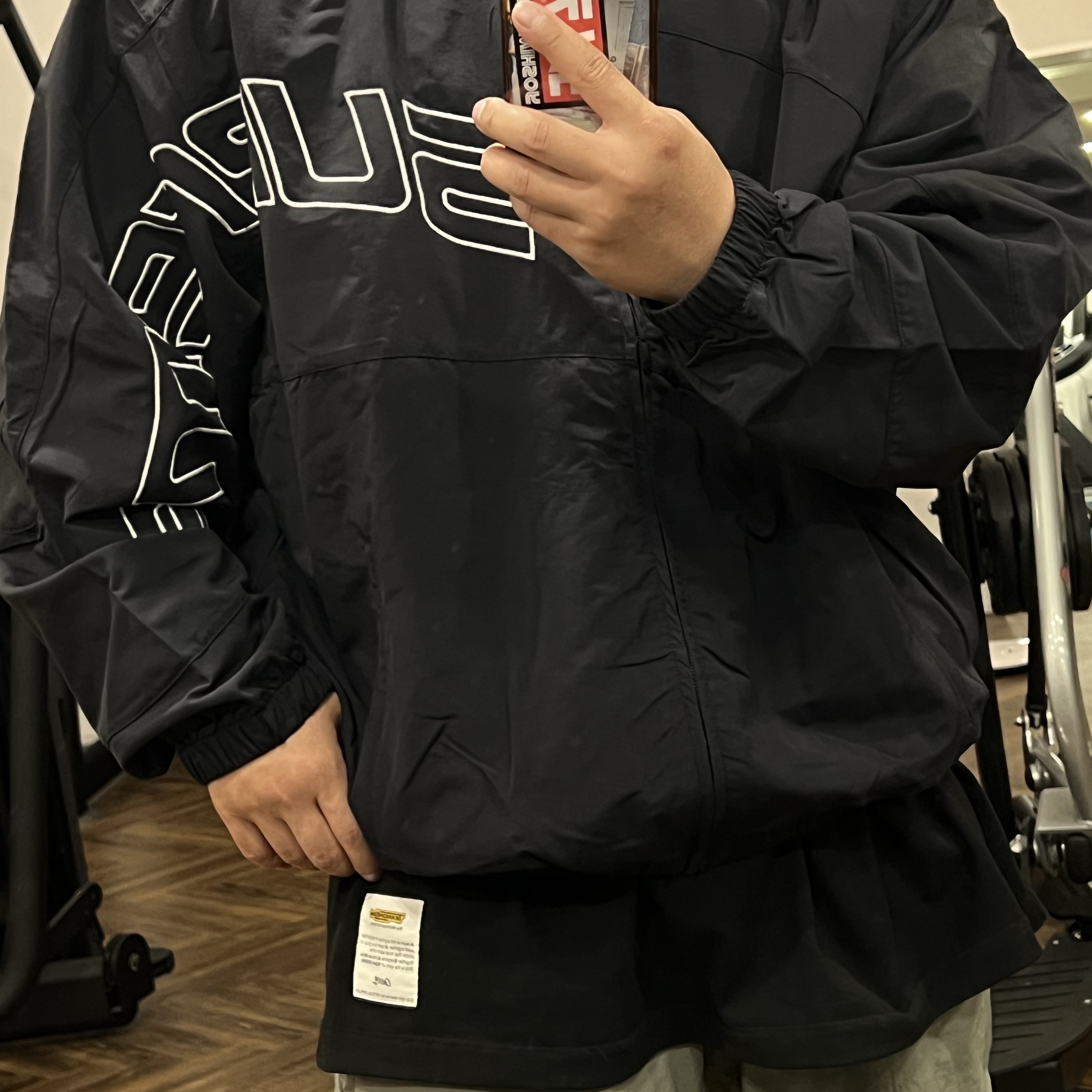 Supreme Curve Track Jacket Black - 24SS 착용 스타일 - 2